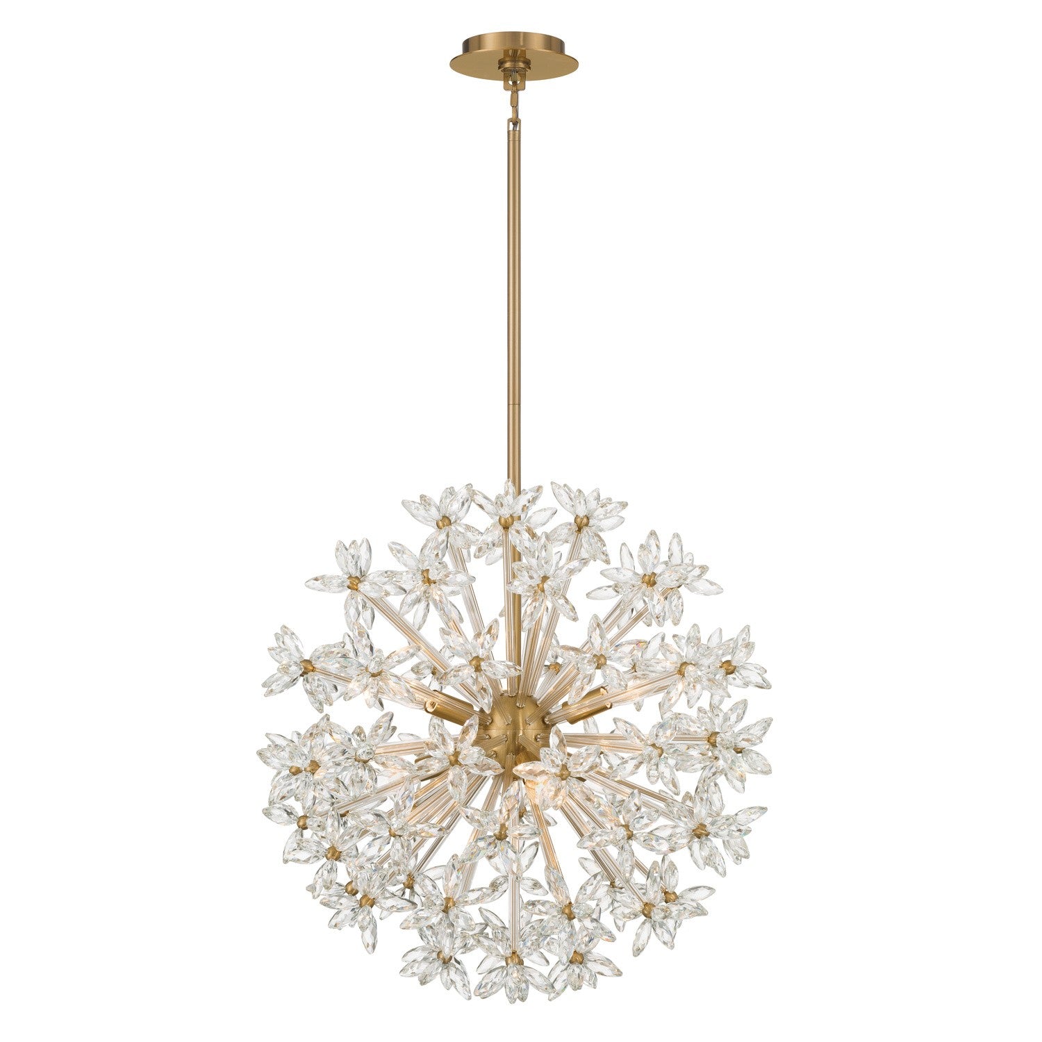 Crystorama - ADL-506-AG-CL - Six lumières Suspendu - Adley - Laiton vieilli