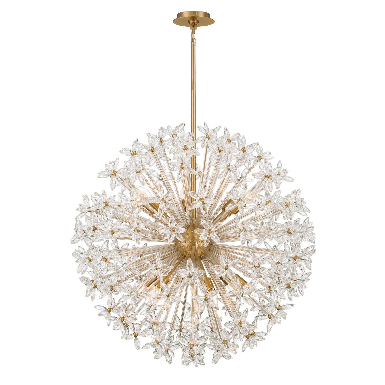 Crystorama - ADL-512-AG-CL - 12 Lumières Suspendu - Adley - Laiton vieilli