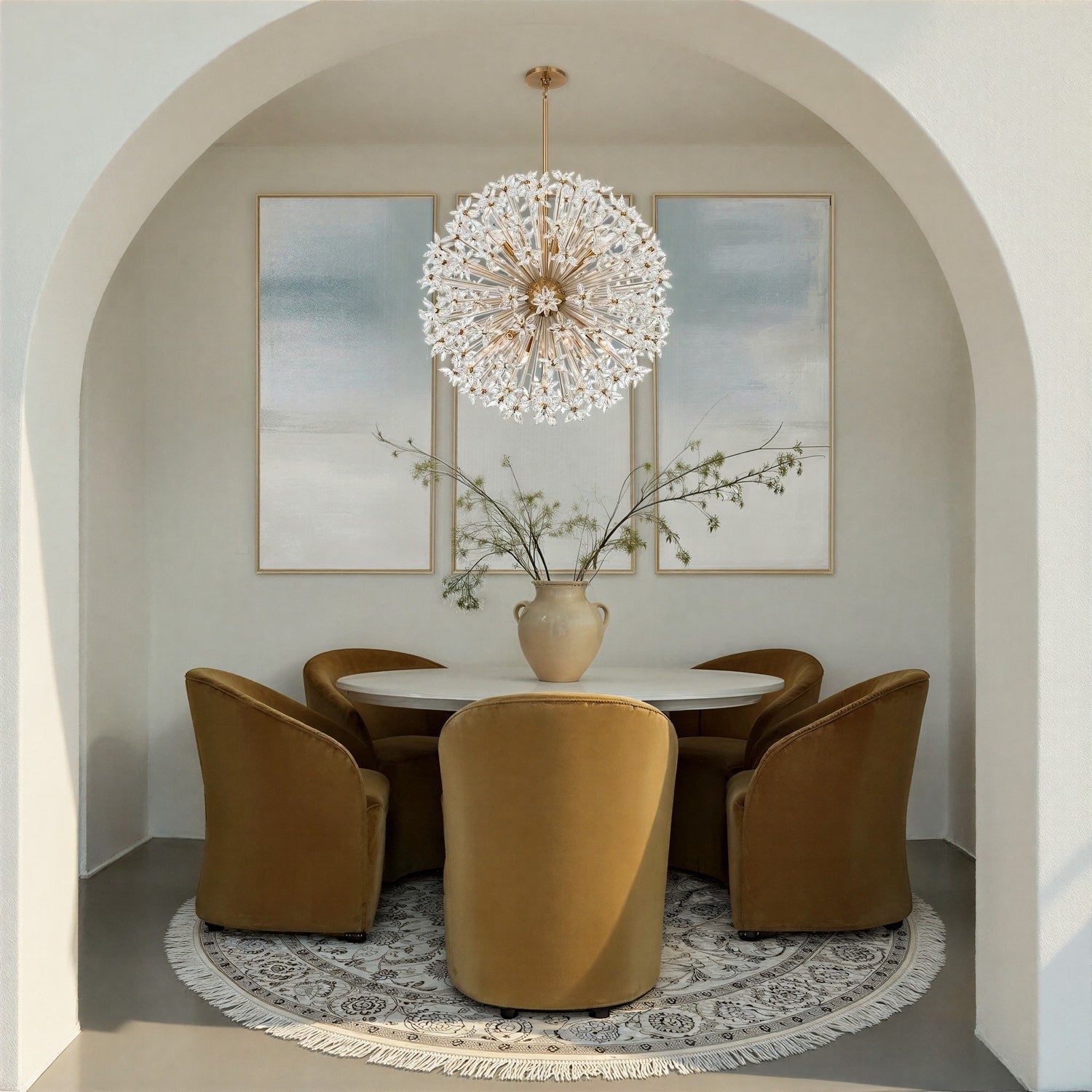 Crystorama - ADL-512-AG-CL - 12 Lumières Suspendu - Adley - Laiton vieilli