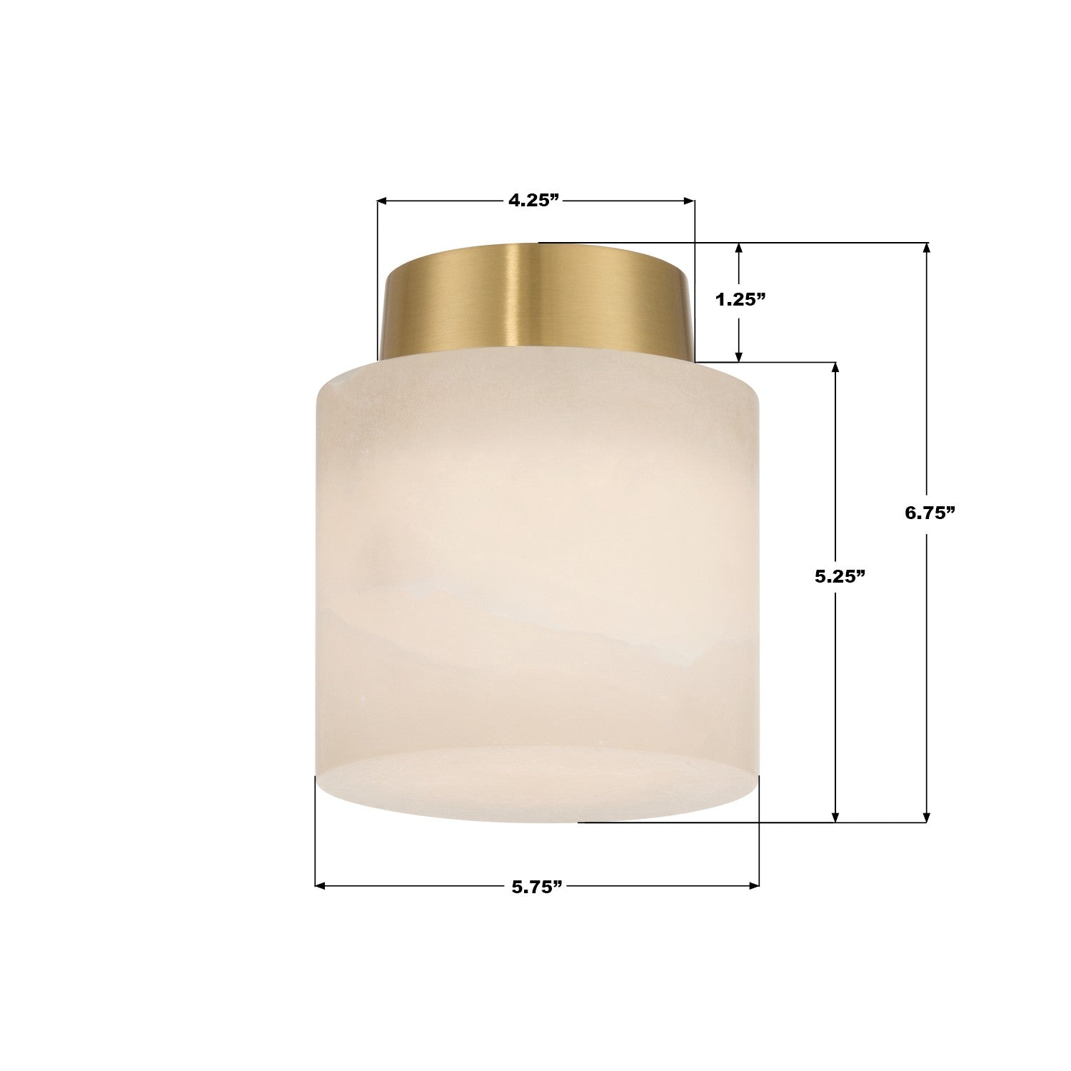 Crystorama - AME-400-AG - Semi-remorque légère Plafonnier - Acme - Laiton vieilli
