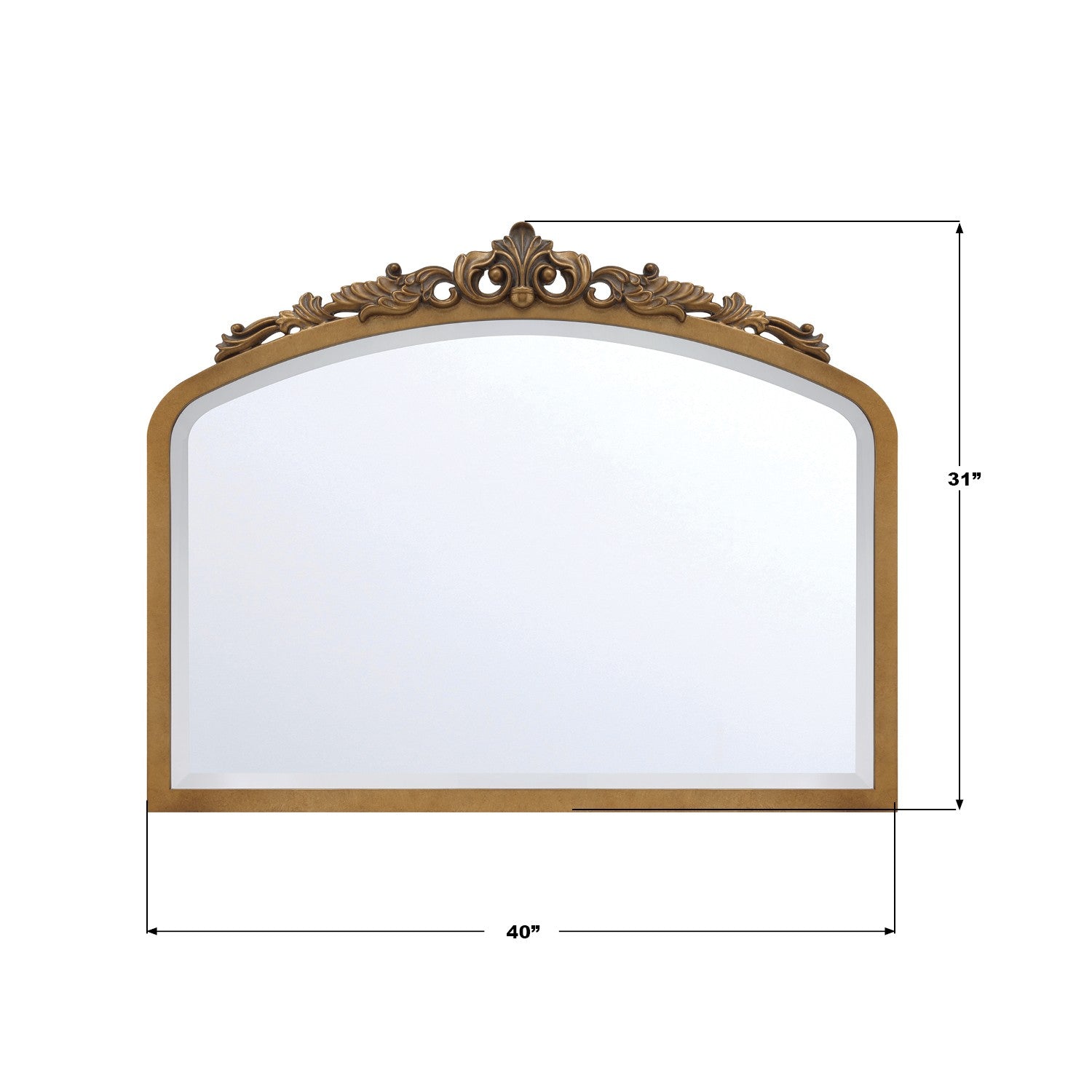 Crystorama - ARN-M701-BB - Mirror - Arden - Burnished Brass