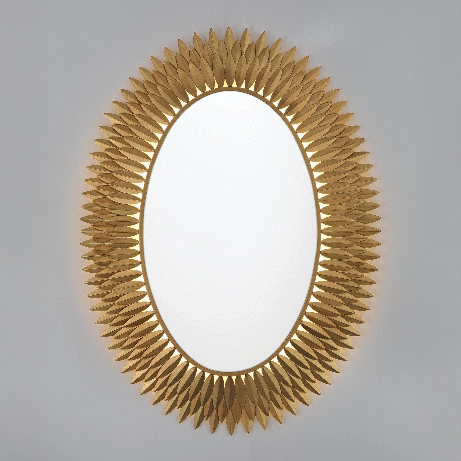 Crystorama - BRH-M500-GA - Miroir LED - Broche - Or antique