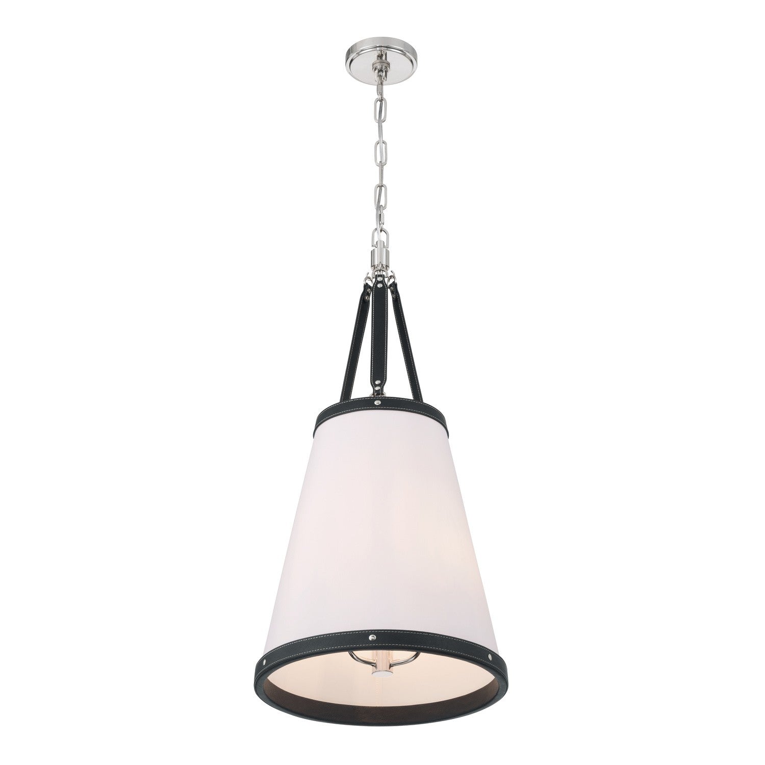 Crystorama - CAL-2404-PN - Trois lumières Suspension - Callahan - Nickel poli