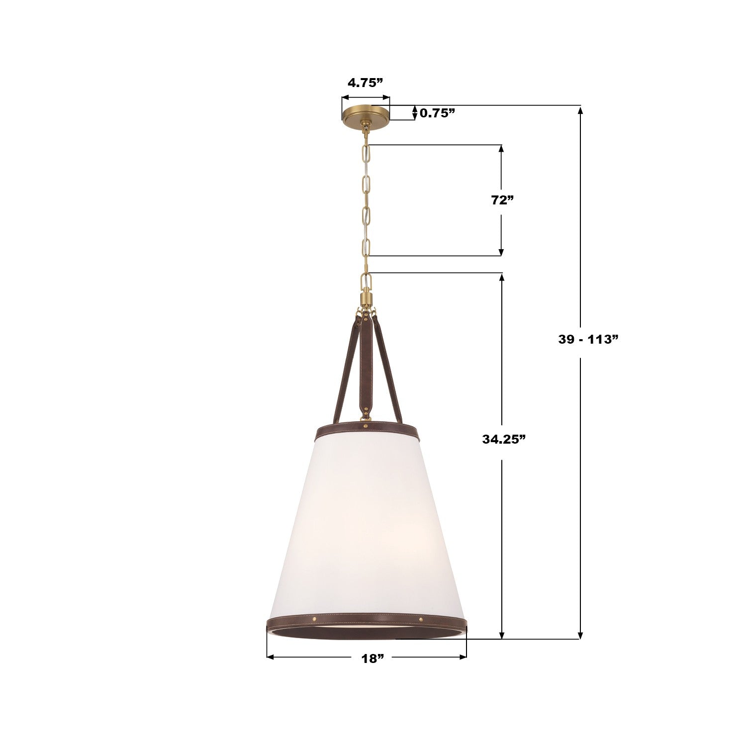 Crystorama - CAL-2405-LG - Quatre lumières Suspension - Callahan - Luxe Gold