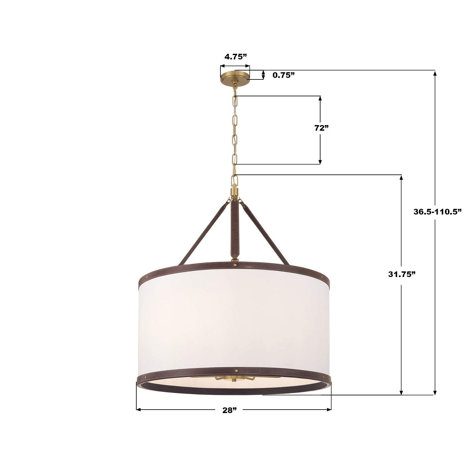 Crystorama - CAL-2408-LG - Huit lumières Suspension - Callahan - Luxe Gold
