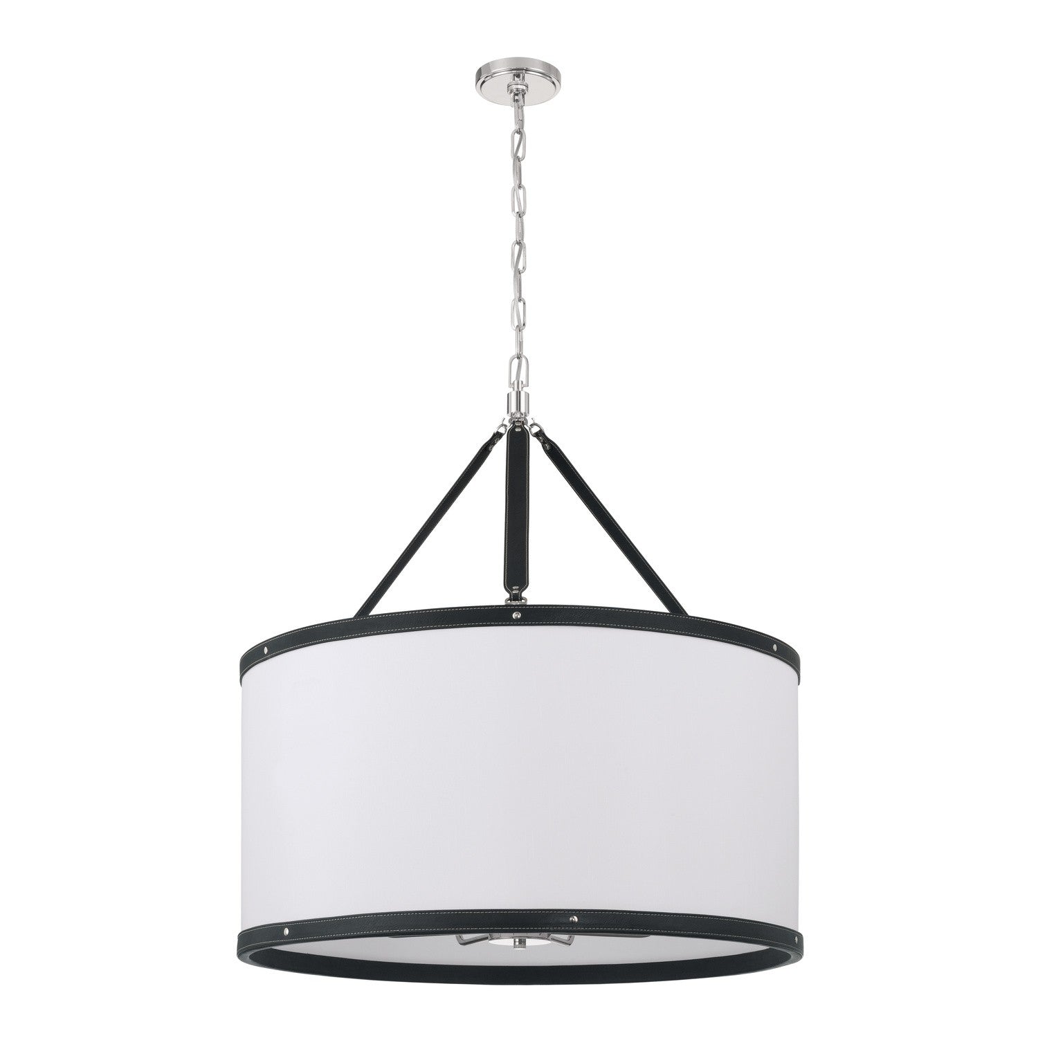 Crystorama - CAL-2408-PN - Huit lumières Suspension - Callahan - Nickel poli