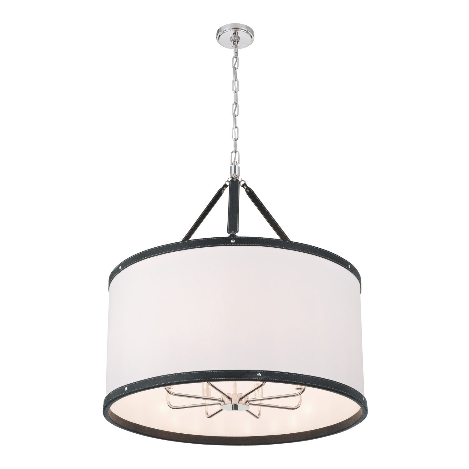 Crystorama - CAL-2408-PN - Huit lumières Suspension - Callahan - Nickel poli