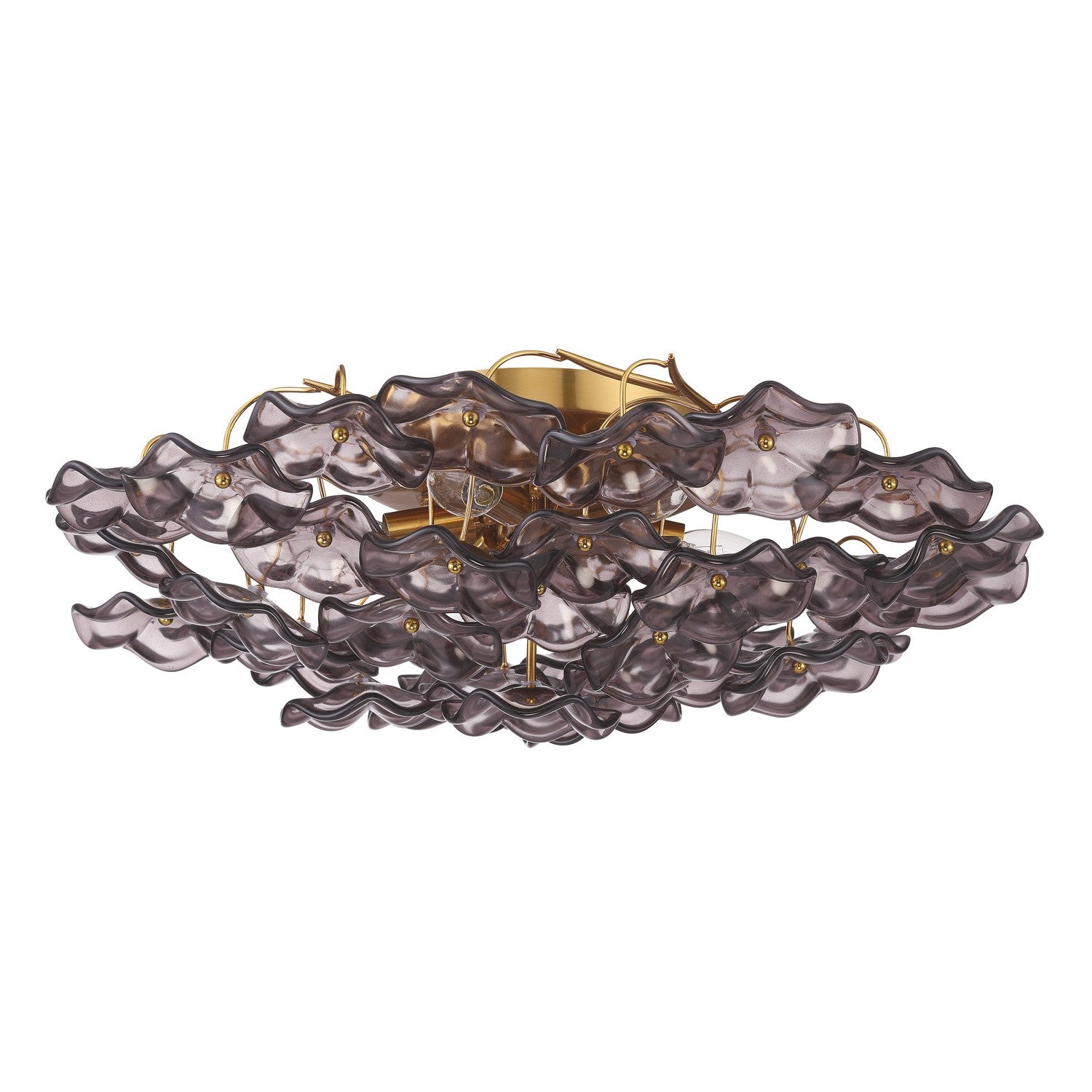 Crystorama - ESM-4000-AG-SM - Six Light Semi Flush Mount - Esme - Aged Brass