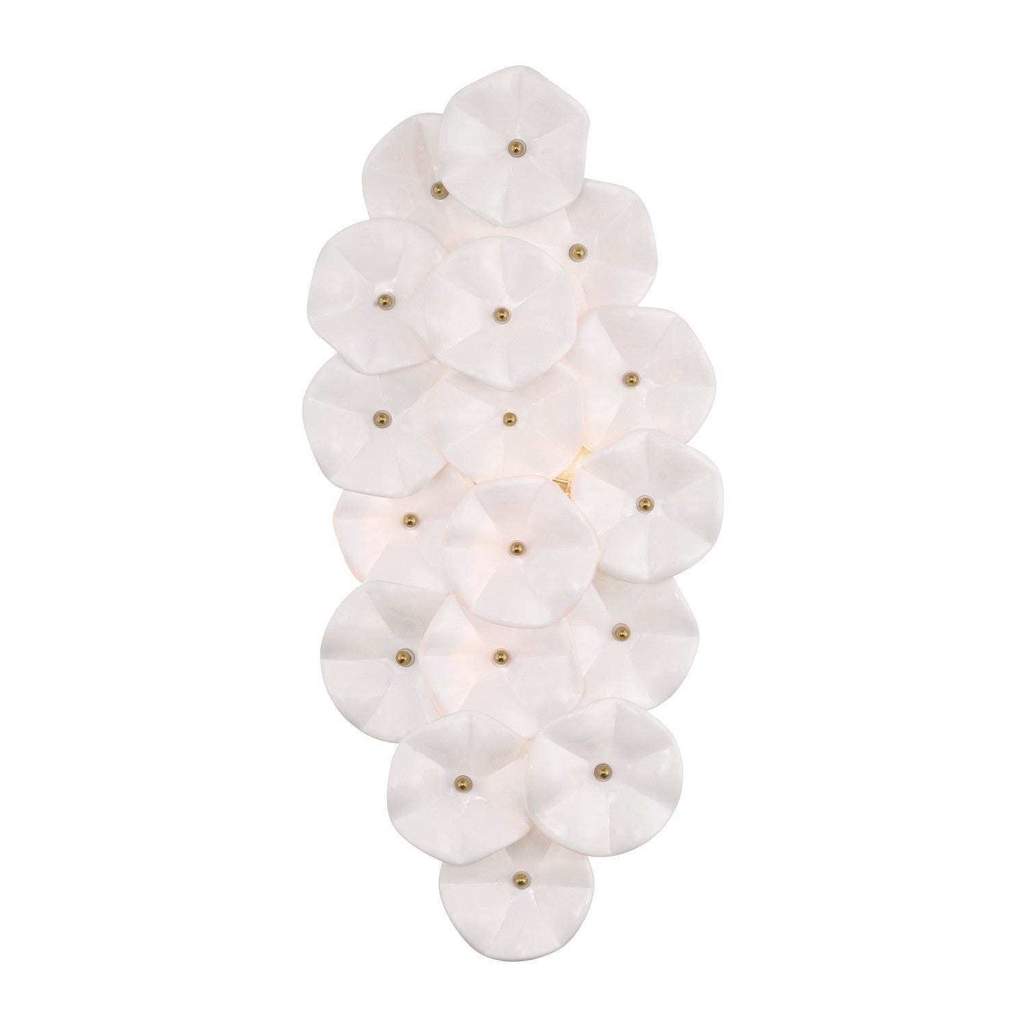 Crystorama - ESM-4001-AG-WH - Four Light Wall Sconce - Esme - Aged Brass
