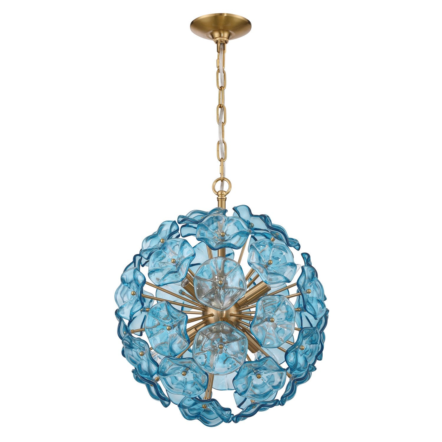 Crystorama - ESM-4005-AG-BL - Six Light Chandelier - Esme - Aged Brass