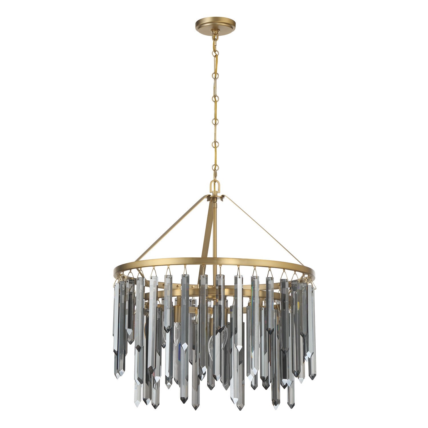 Crystorama - GEM-7004-MG-SS - Sept Lumières Suspendu - Gemma - Or moderne
