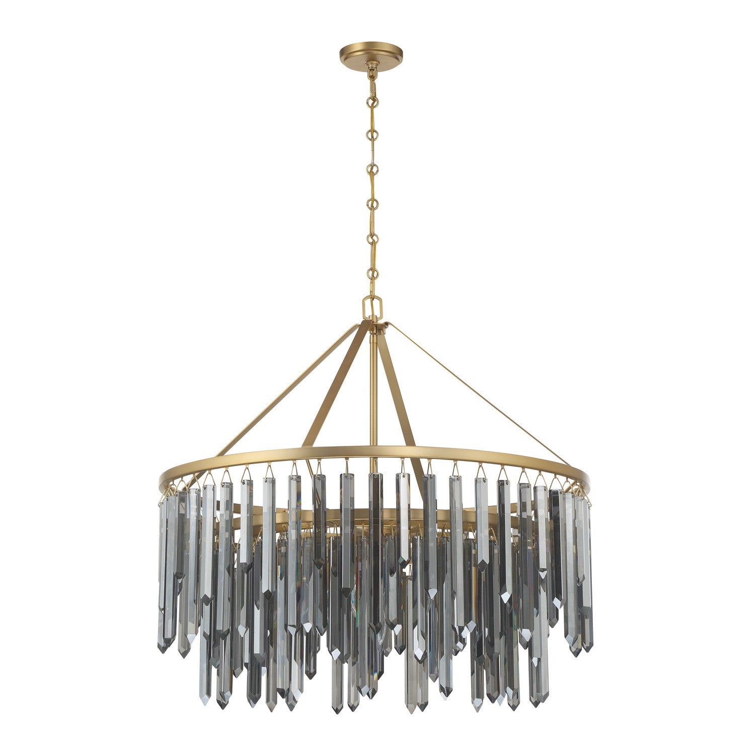 Crystorama - GEM-7005-MG-SS - Neuf Lumières Suspendu - Gemma - Or moderne
