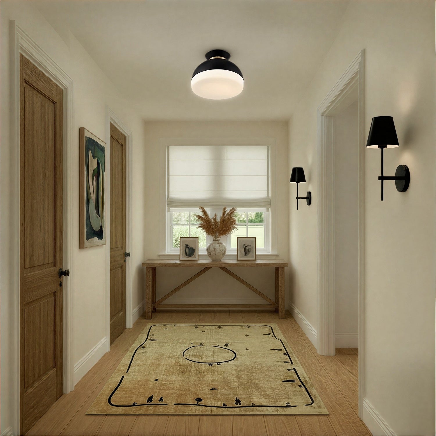 Crystorama - GID-4003-MK-VG - Deux lumières Plafonnier - Gidget - Noir mat + Or éclatant