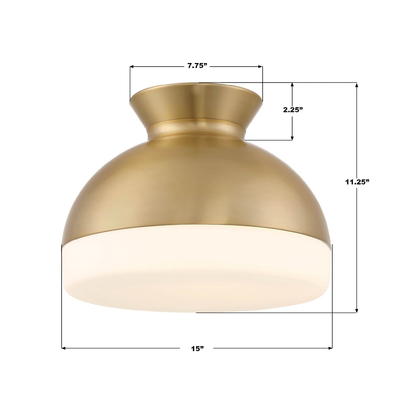 Crystorama - GID-4003-VG - Deux lumières Plafonnier - Gidget - Or éclatant
