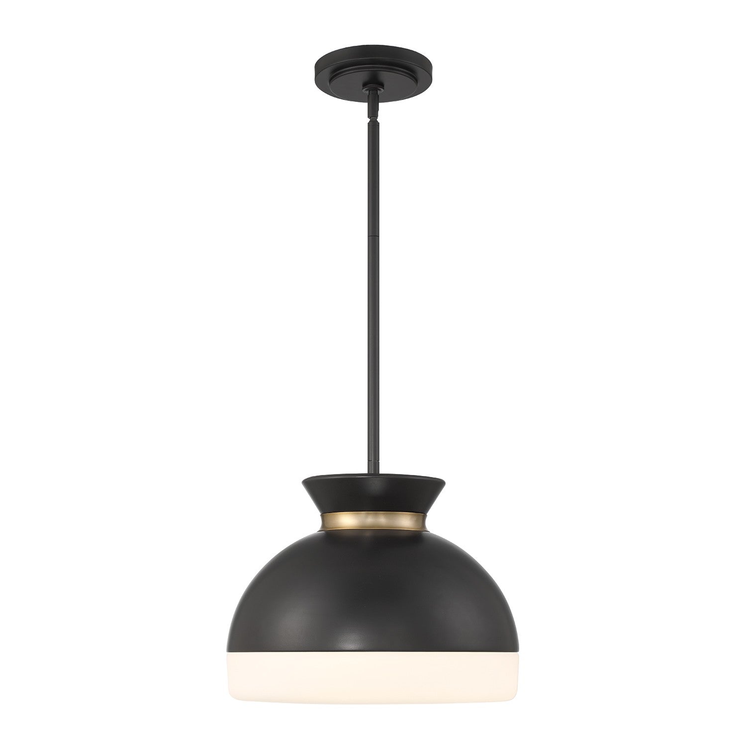 Crystorama - GID-4015-MK-VG - Deux lumières Suspension - Gidget - Noir mat + Or éclatant