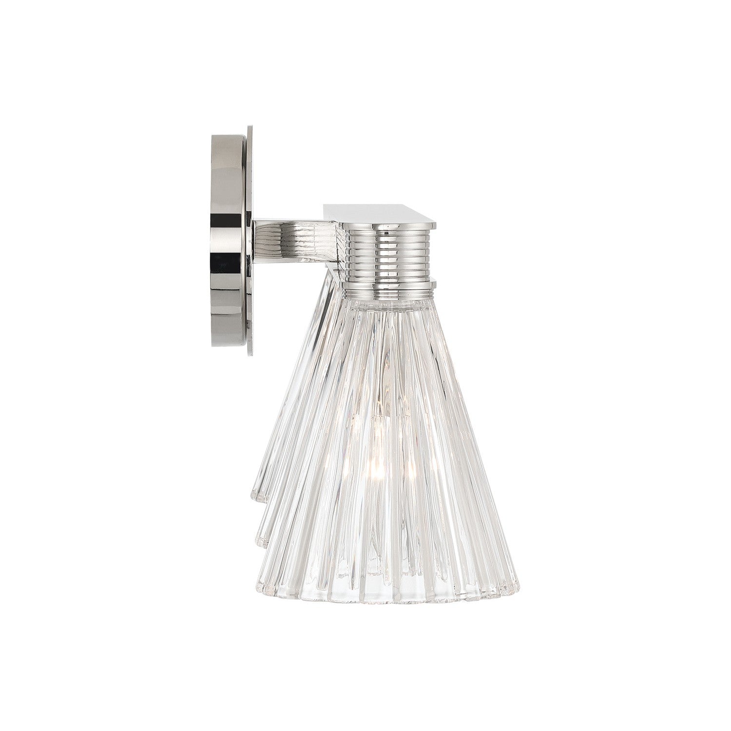 Crystorama - LOT-703-PN - Applique murale trois lumières - Lotus - Nickel poli
