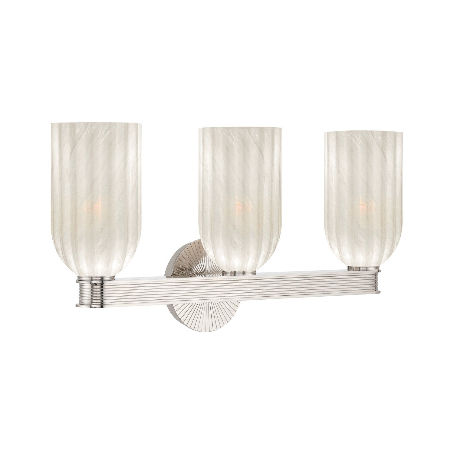 Crystorama - LOT-713-PN - Applique murale trois lumières - Lotus - Nickel poli