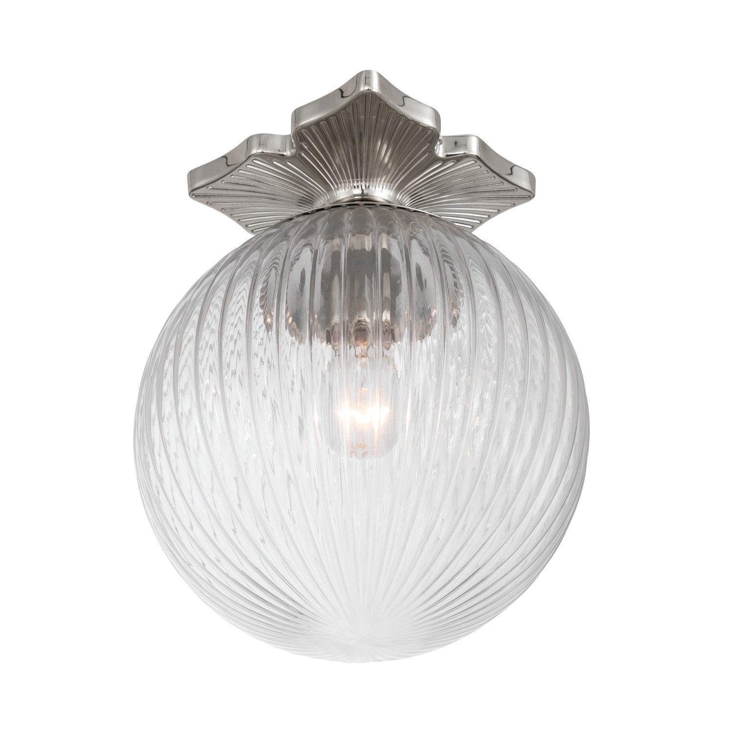 Crystorama - ORY-1003-PN-CL - One Light Semi Flush Mount - Orly - Polished Nickel