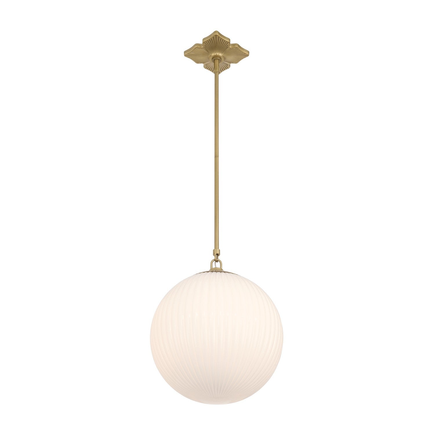 Crystorama - ORY-1007-AG-WH - One Light Pendant - Orly - Aged Brass