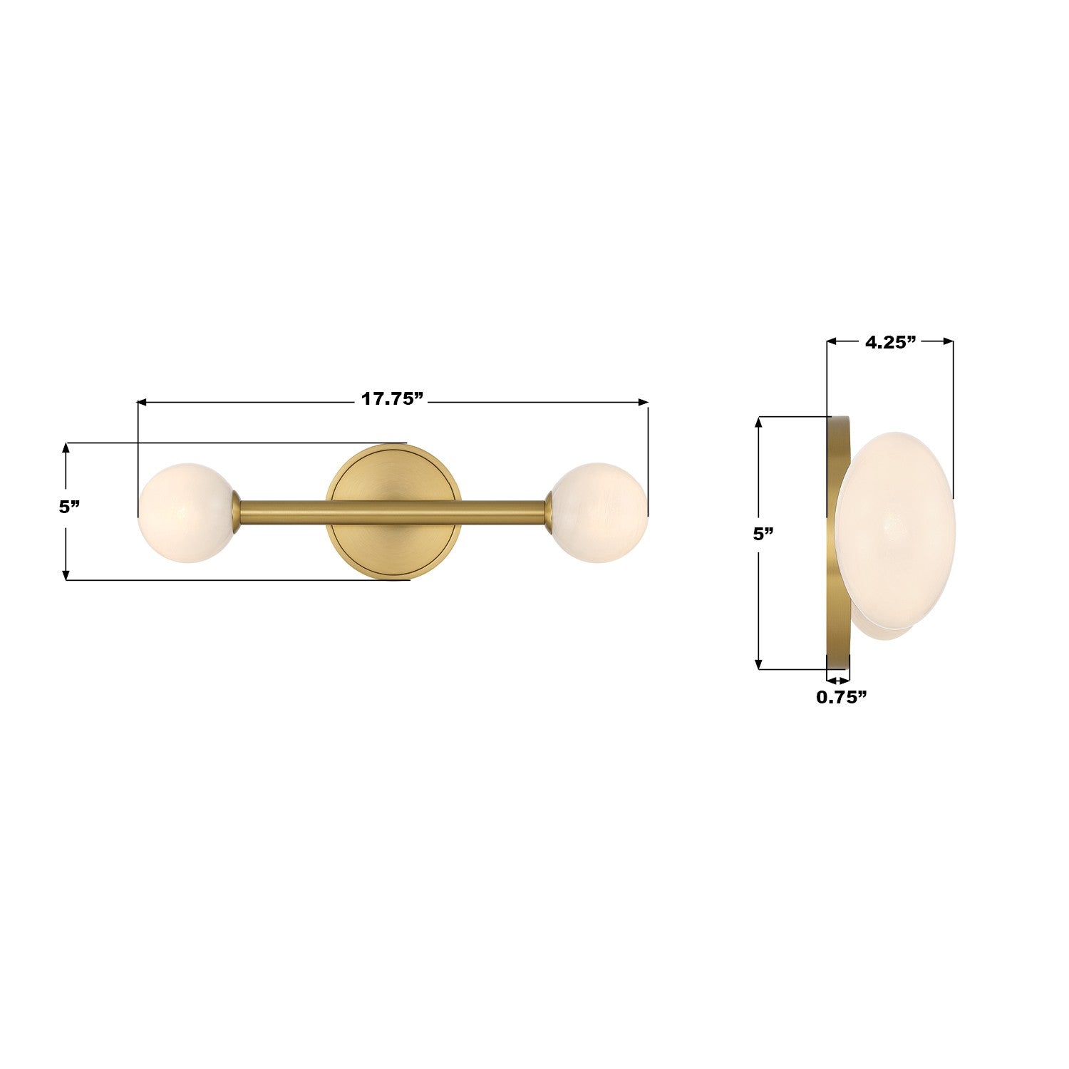 Crystorama - TRL-2801-LG - Éclairage de salle de bain LED - Terrell - Luxe Gold