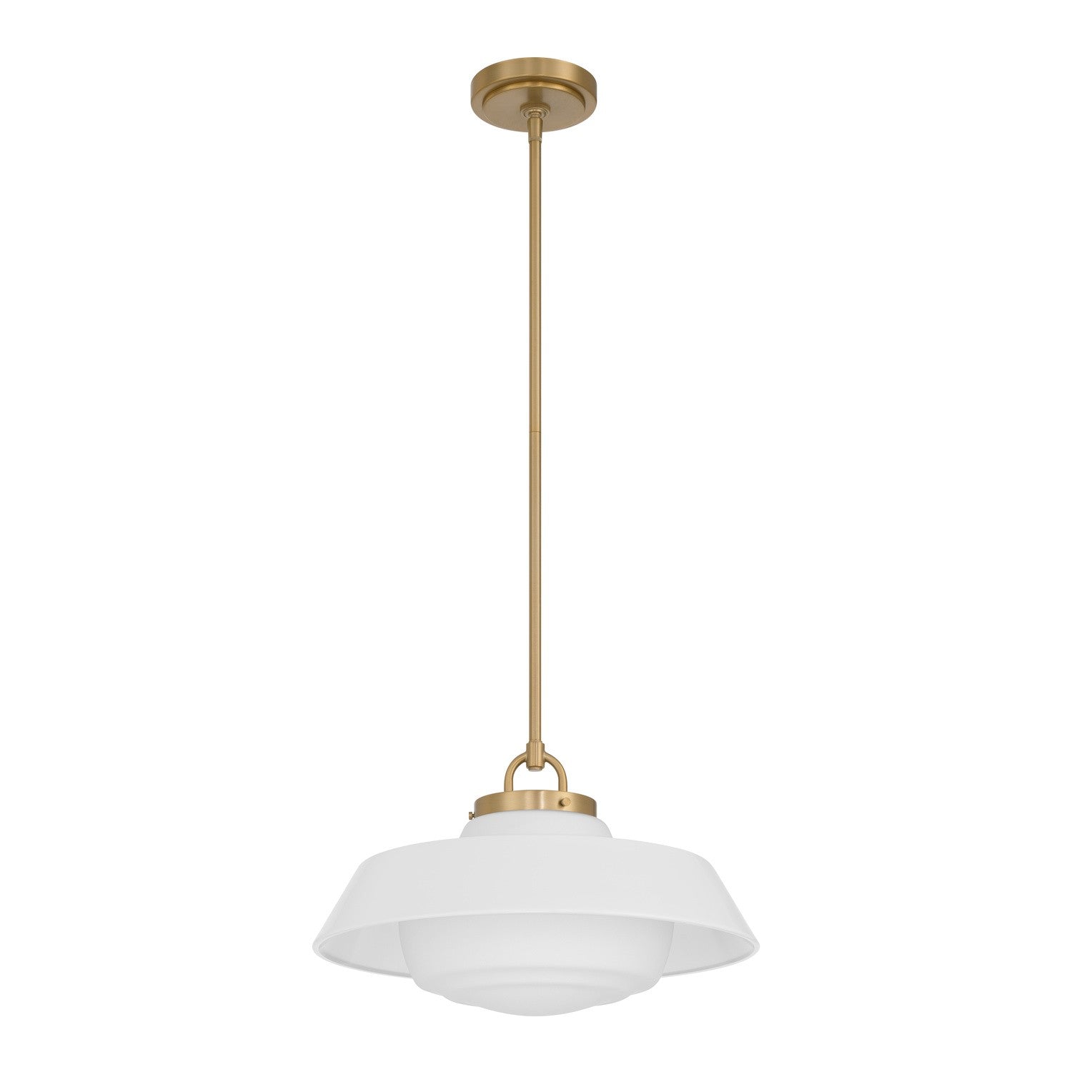 Crystorama - XAN-8006-VG-WH - Une lampe Suspension - Xander - Or vibrant