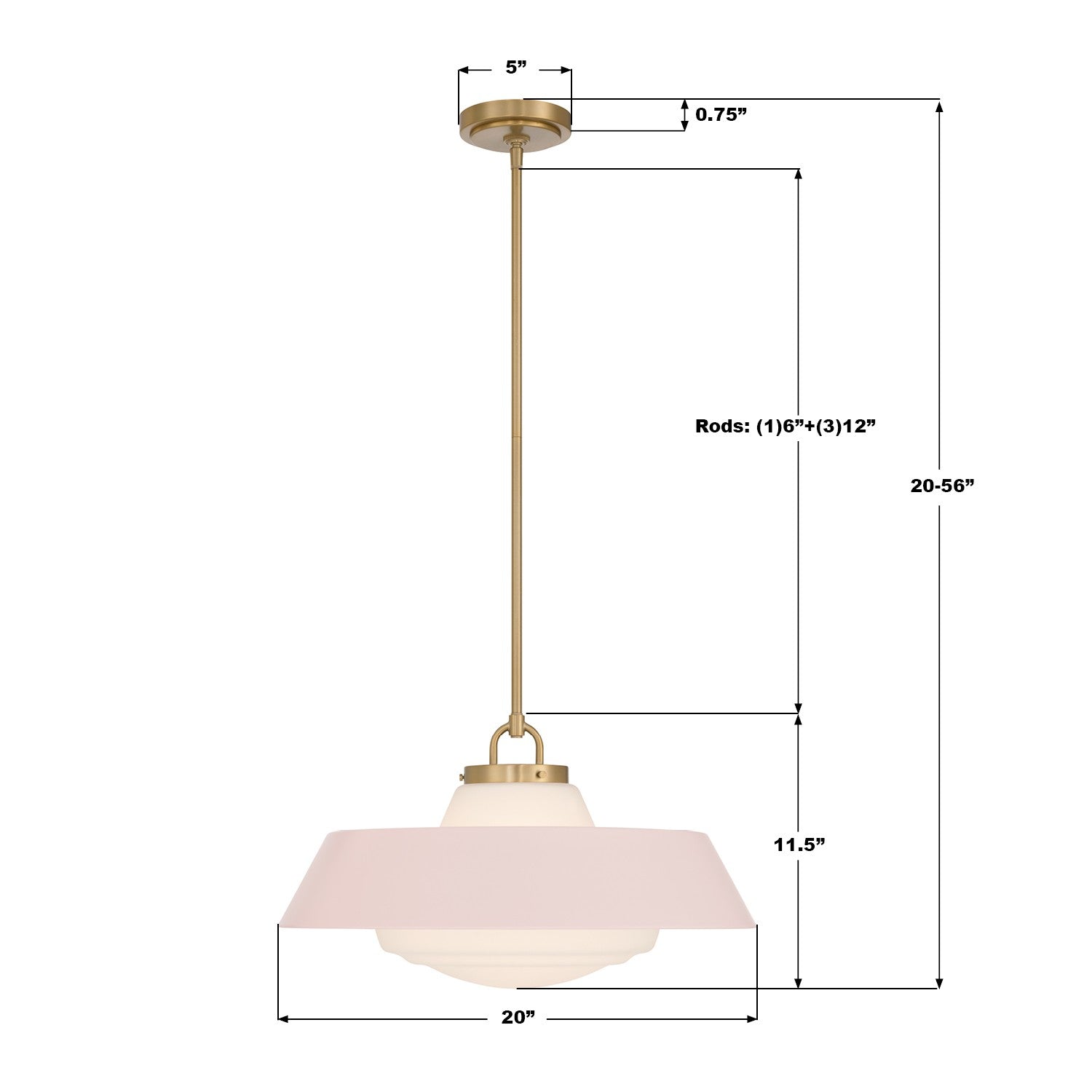 Crystorama - XAN-8009-VG-BH - Trois lumières Suspension - Xander - Or vibrant