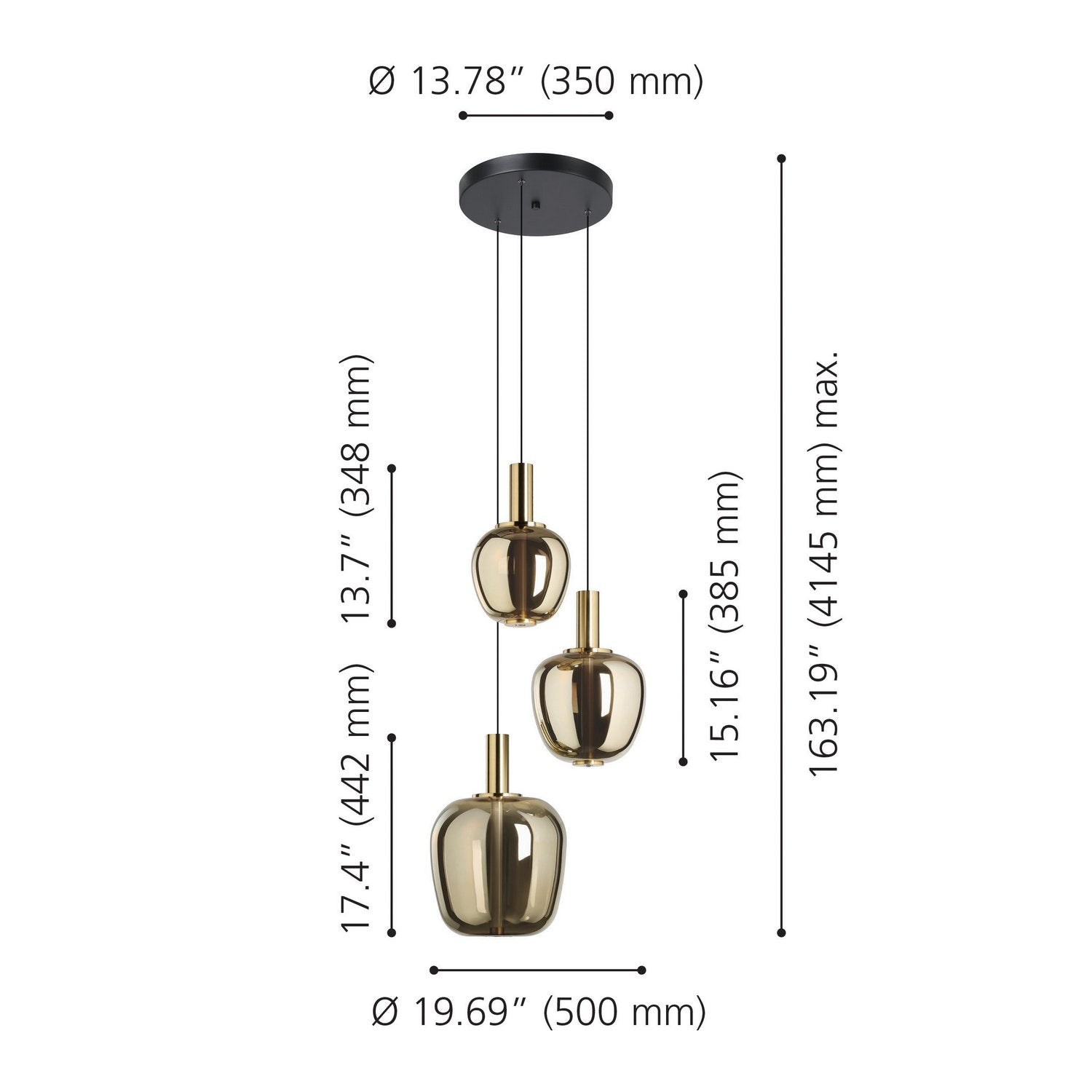 Fruitera Multi-Light LED Pendant - detail