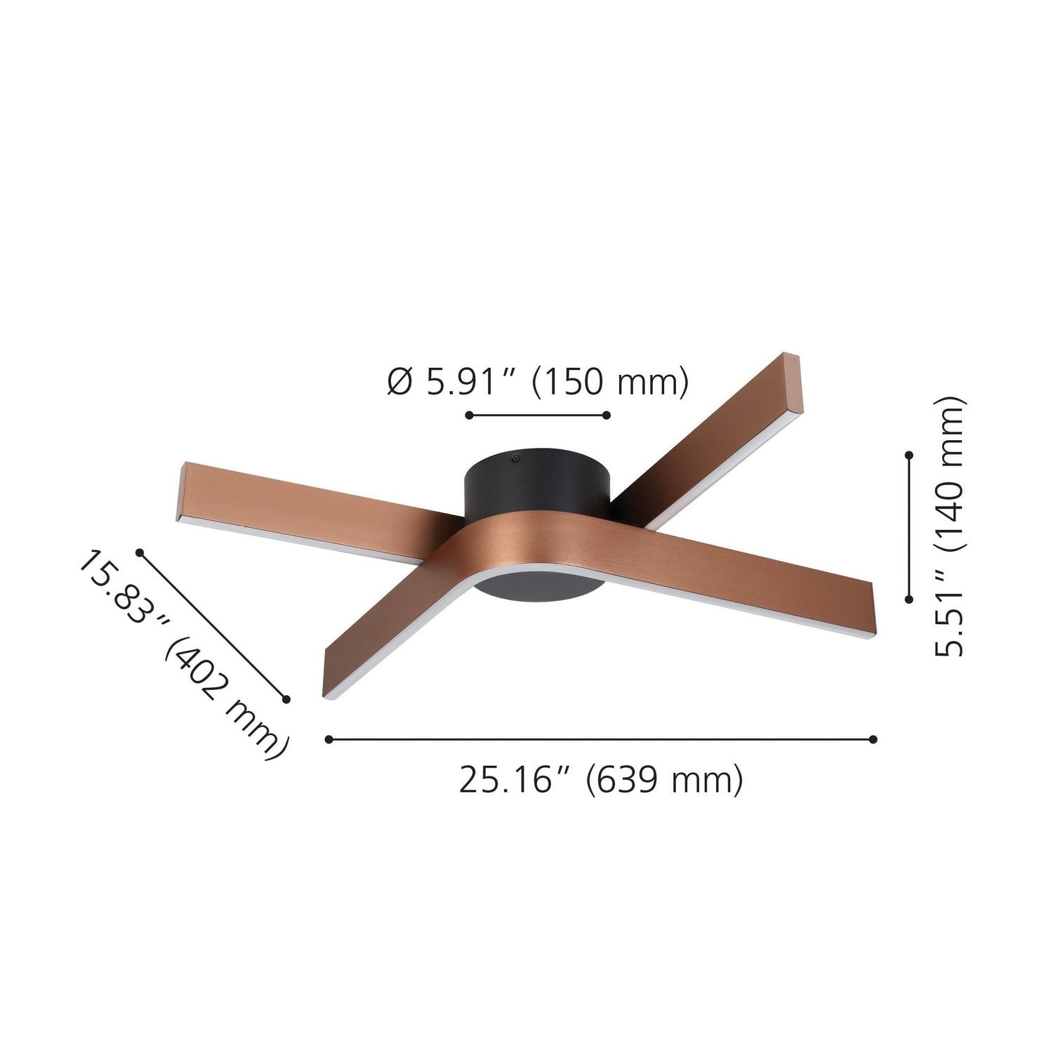 Eglo Canada - 901863A - LED Flush Mount - Folcino - Bronze, Black