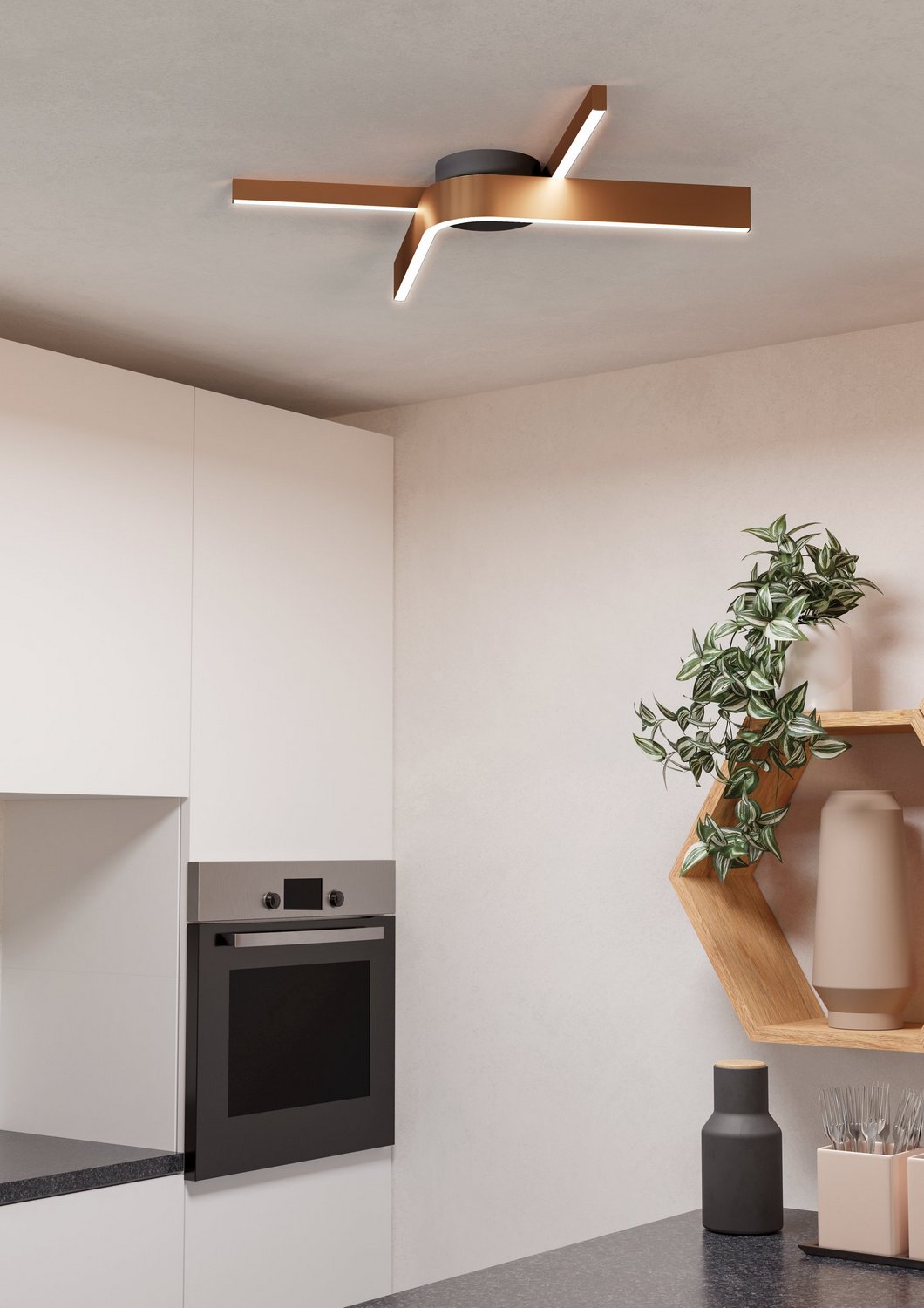Eglo Canada - 901863A - LED Flush Mount - Folcino - Bronze, Black