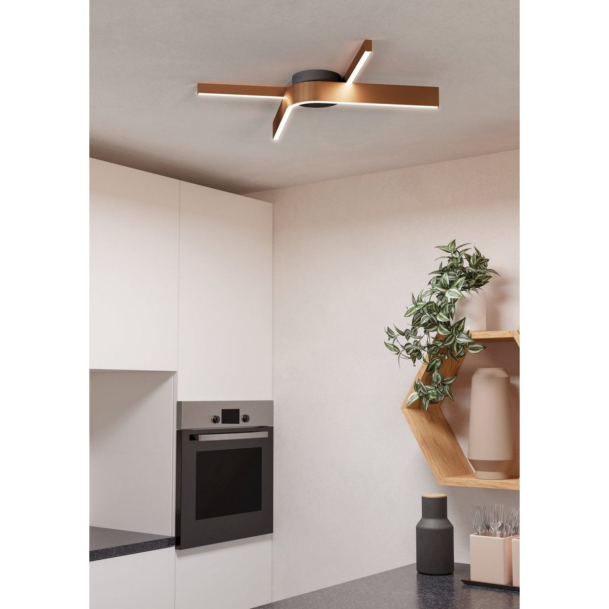 Eglo Canada - 901863A - LED Flush Mount - Folcino - Bronze, Black