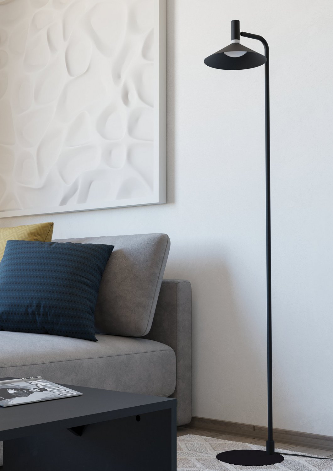 Eglo Canada - 902186A - Lampadaire LED - Conomavilla - Noir