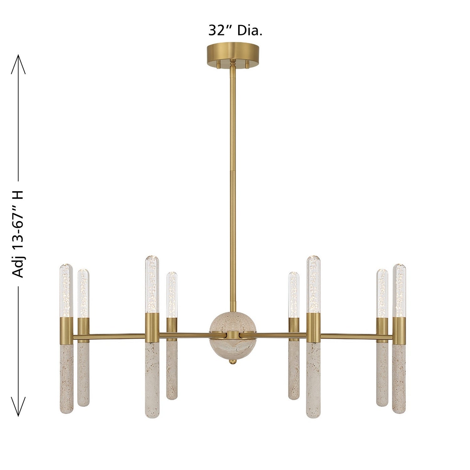 Savoy House - 1-9716-8-322 - LED Chandelier - Linden - Warm Brass
