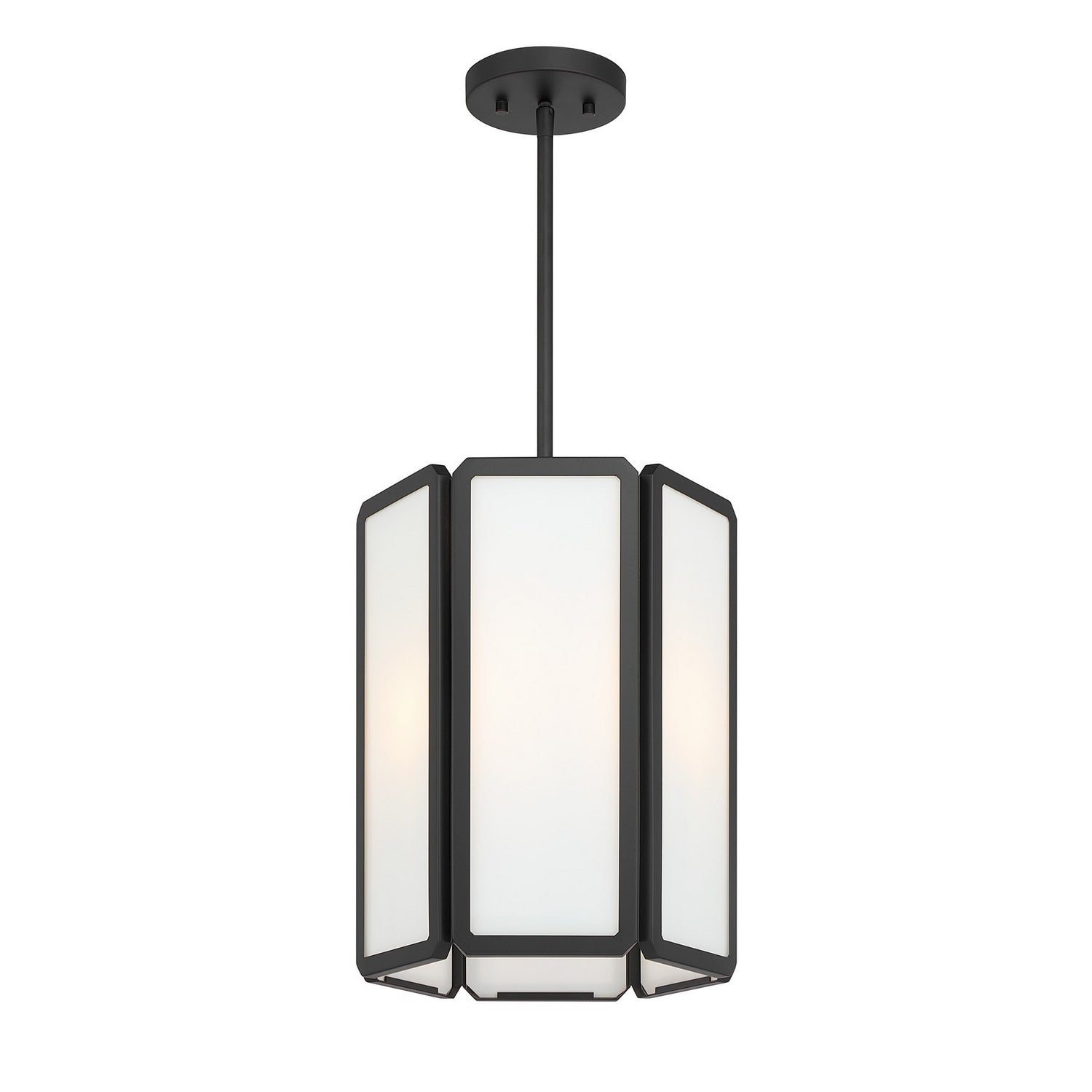 Savoy House - 7-1700-3-89 - Three Light Pendant - Leeds - Matte Black