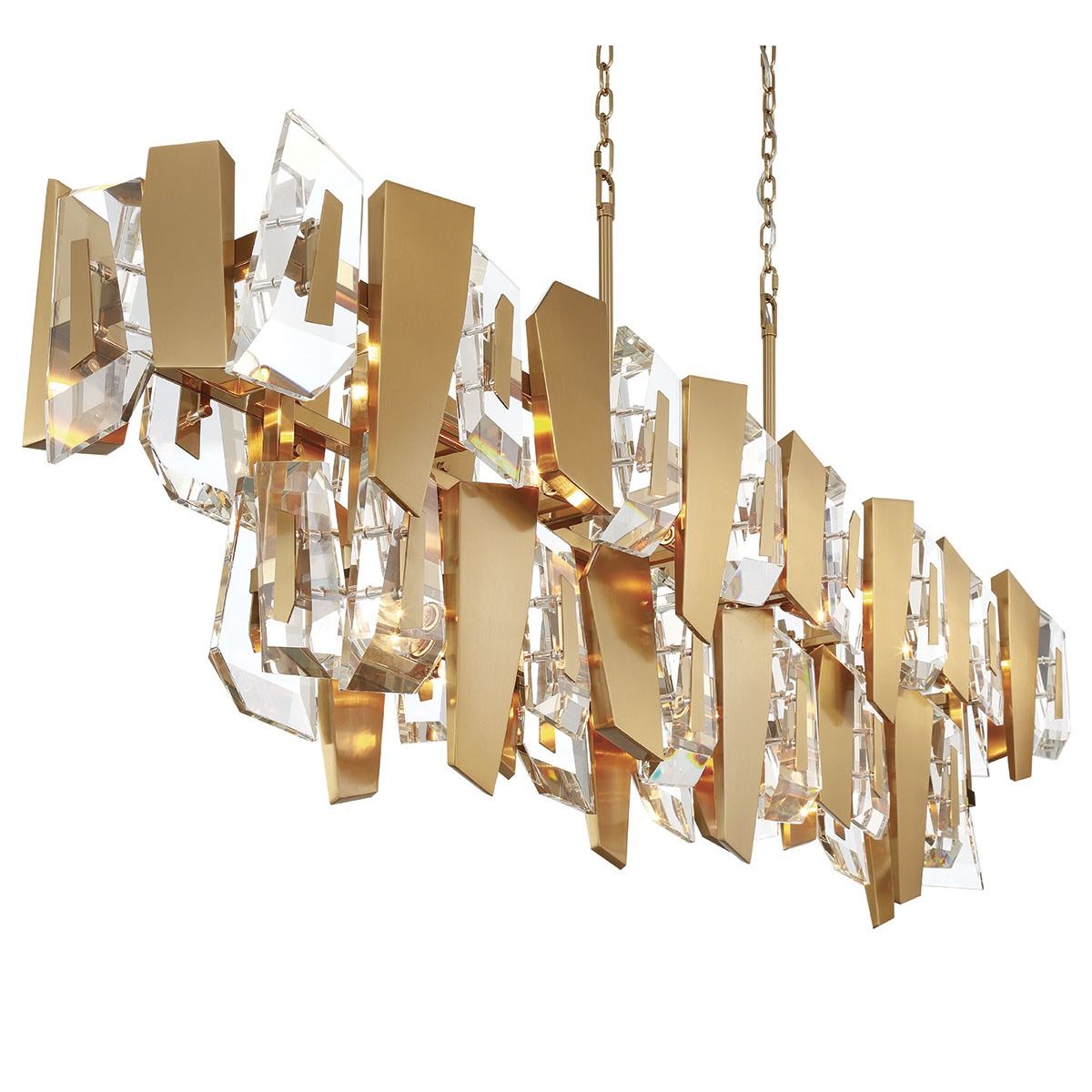 Lib & Co. Canada - 12404-037 - 14 Light Linear Chandelier - Castellana - Brushed brass