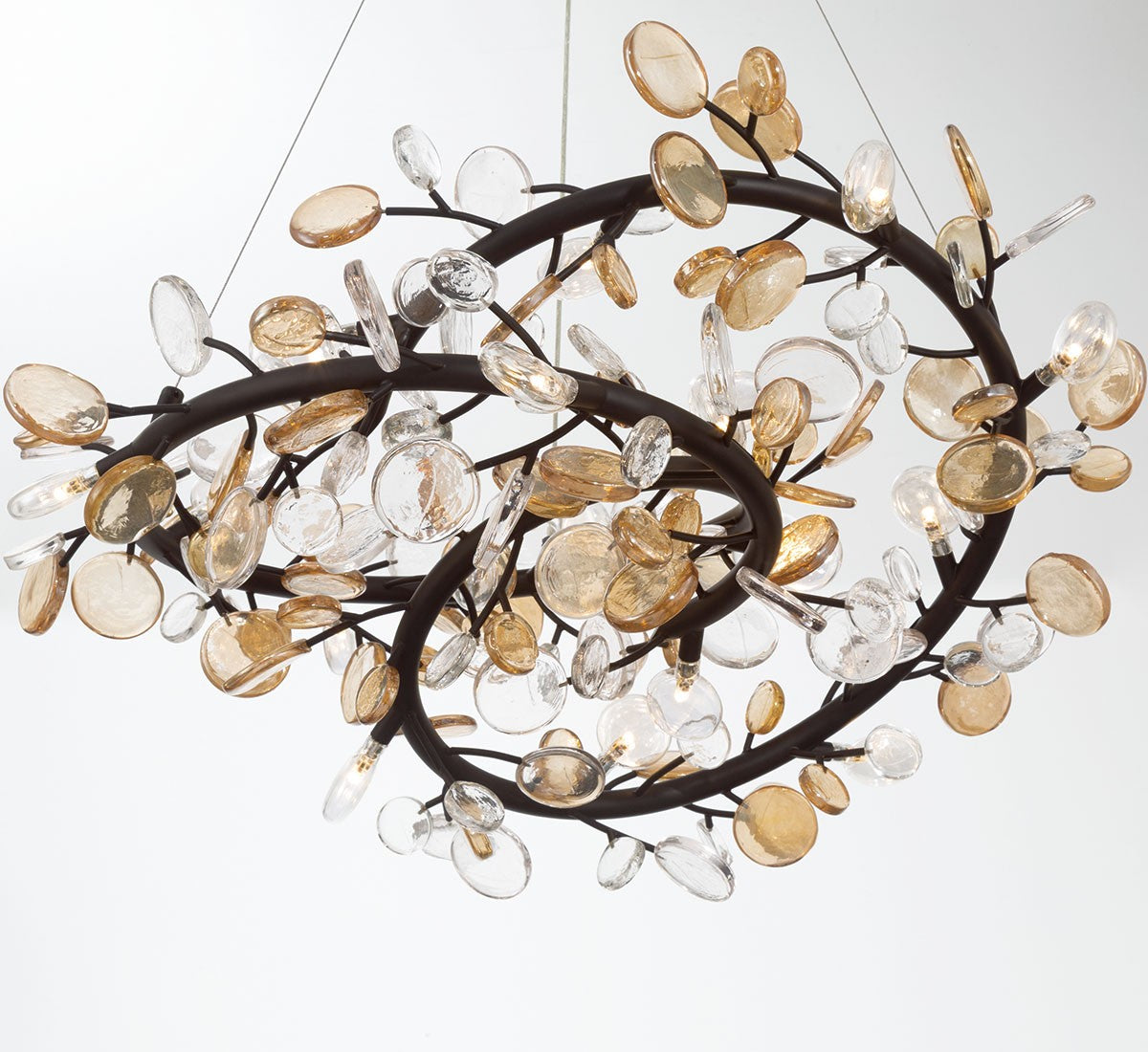 Lib & Co. Canada - 12326-043 - LED Chandelier - Pisa - Black with gold accent