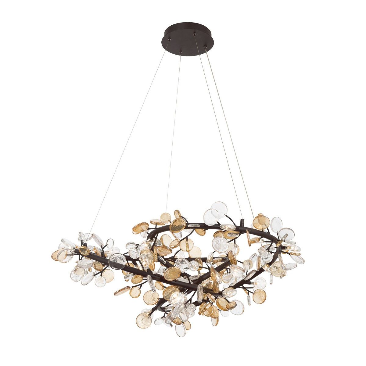 Lib & Co. Canada - 12327-043 - LED Suspendu - Pise - Noir avec accents dorés