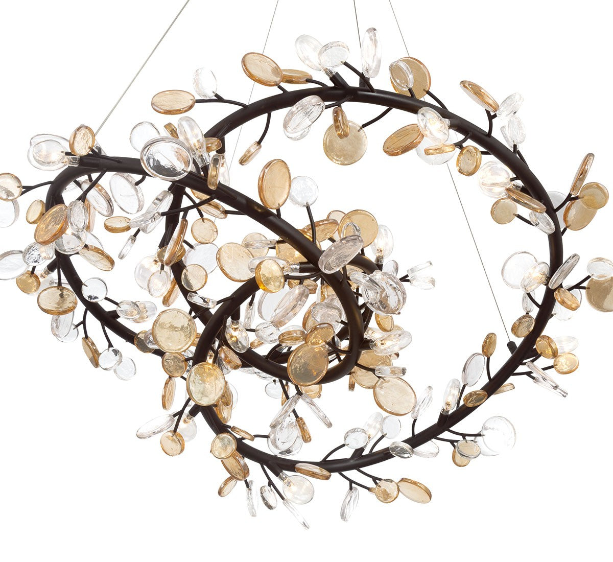 Lib & Co. Canada - 12327-043 - LED Chandelier - Pisa - Black with gold accent