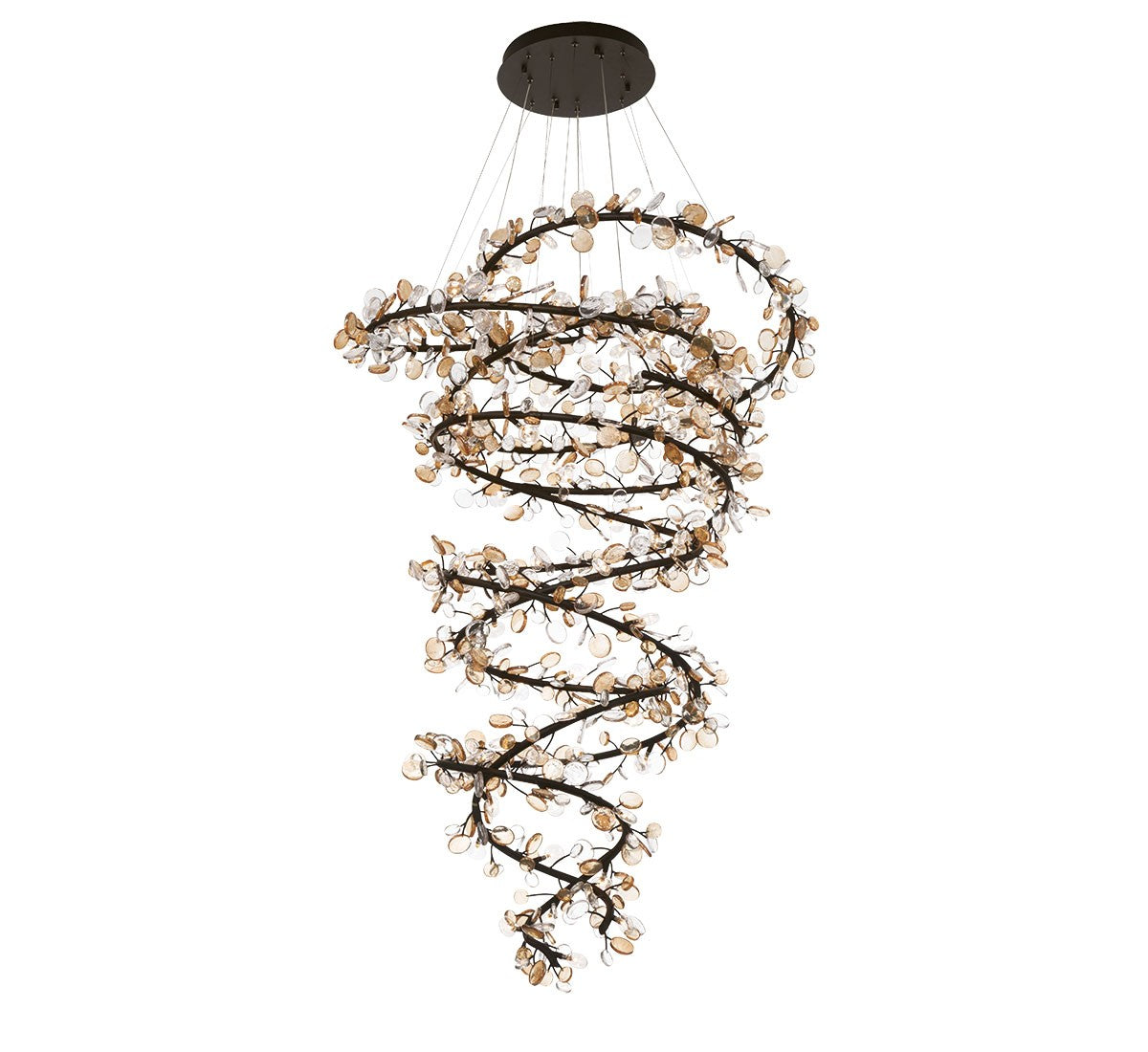 Lib & Co. Canada - 12328-043 - LED Chandelier - Pisa - Black with gold accent
