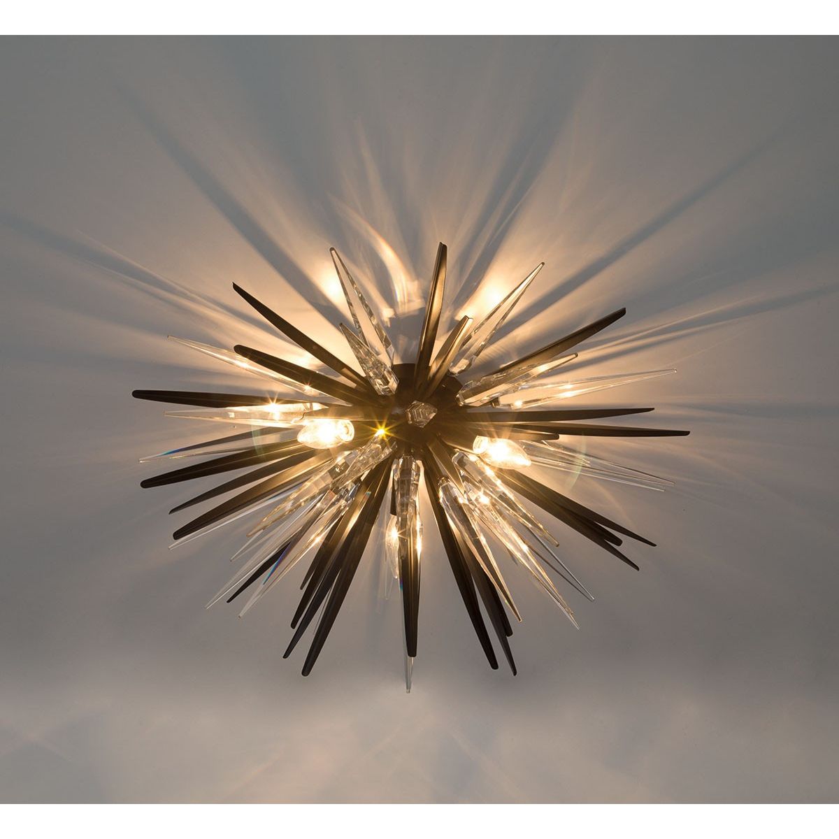 Lib & Co. Canada - 12431-06 - Three Light Ceiling Mount - Pragma - Metallic black