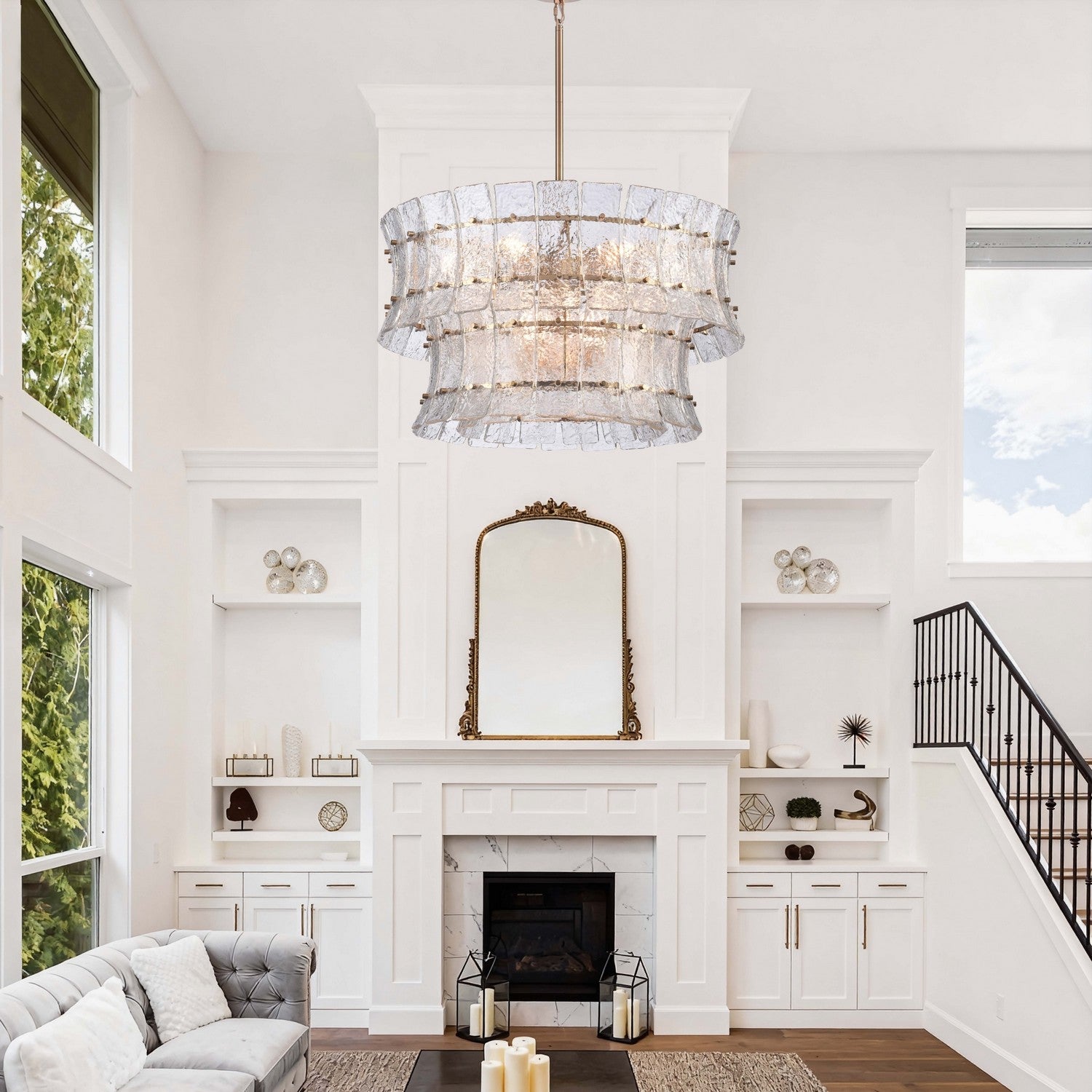 Arabela Lighting - 85351-9 - Neuf lumières Suspension - Sophie - Or laqué