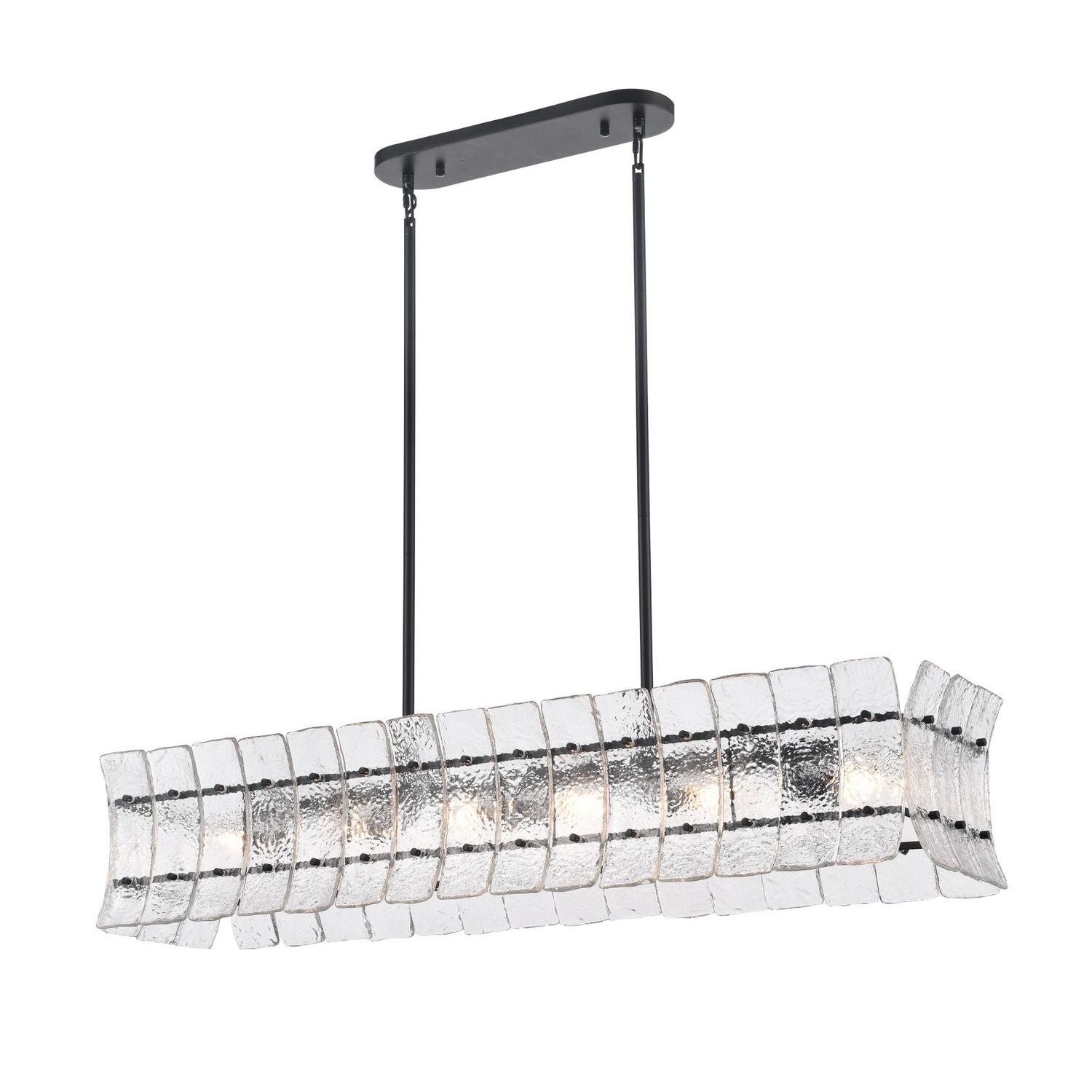 Arabela Lighting - 85254-6 - Luminaire linéaire à six lampes Suspendu - Sophie - Noir mat