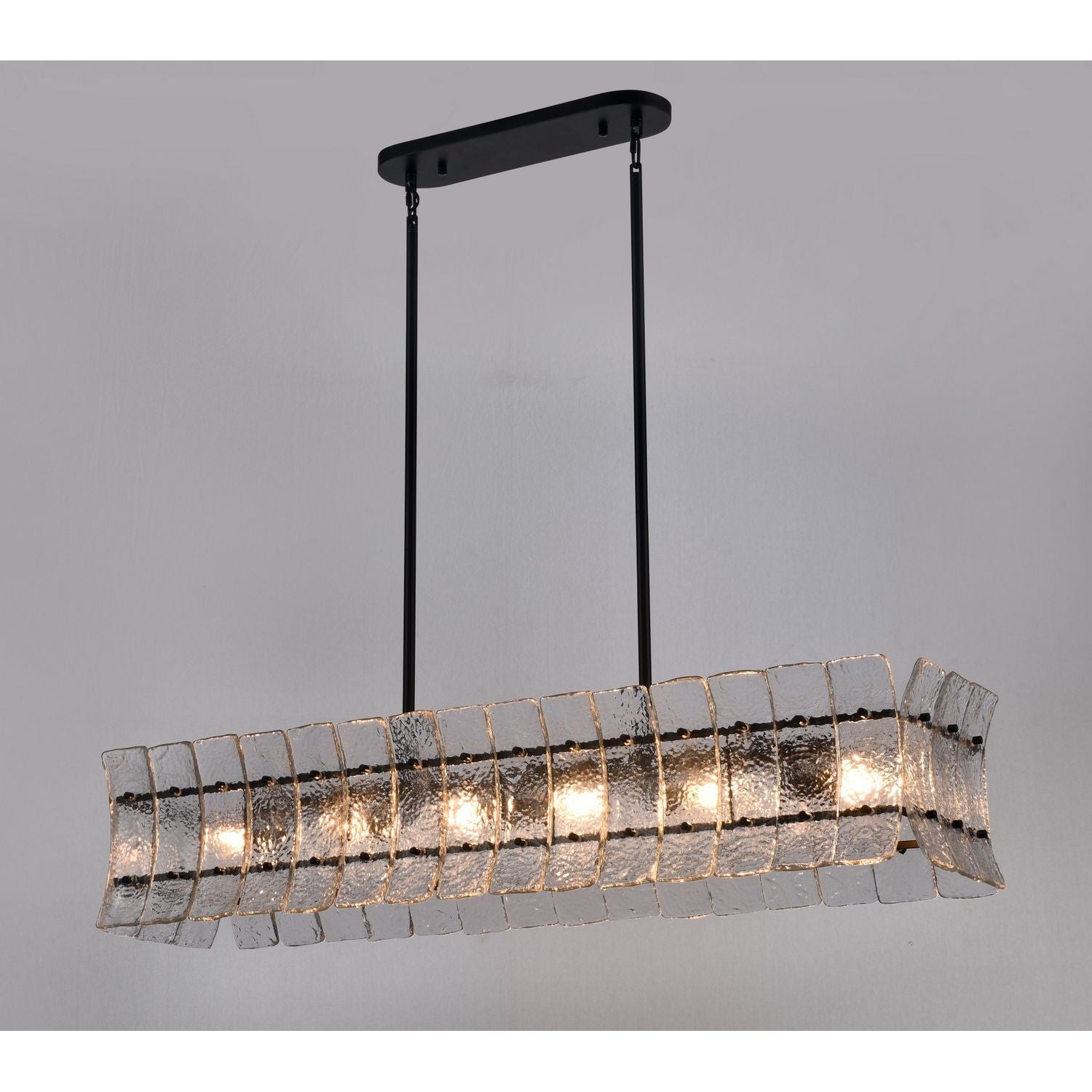 Arabela Lighting - 85254-6 - Luminaire linéaire à six lampes Suspendu - Sophie - Noir mat