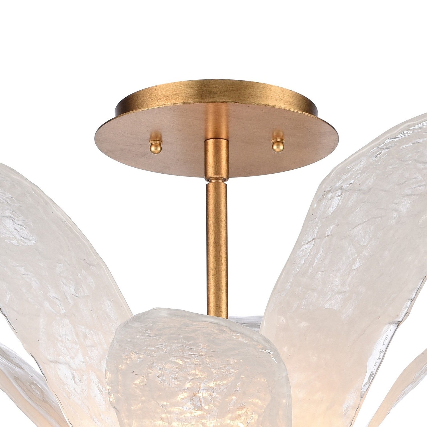 Arabela Lighting - 85494-5 - Five Light Semi Flush Mount - Fiore - Antique Gold Leaf