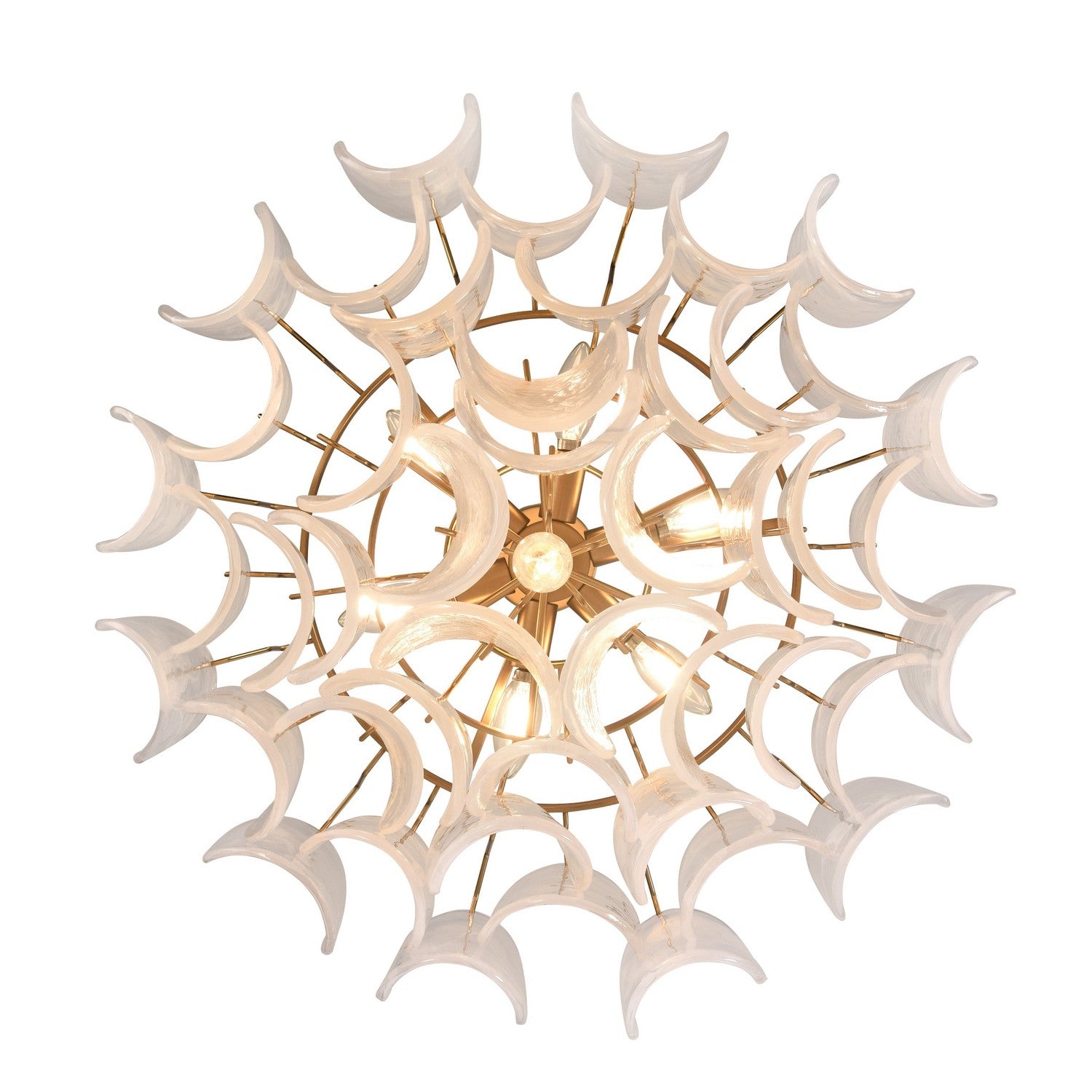 Arabela Lighting - 85410-7 - Sept lumières Suspension Château - Laiton satiné
