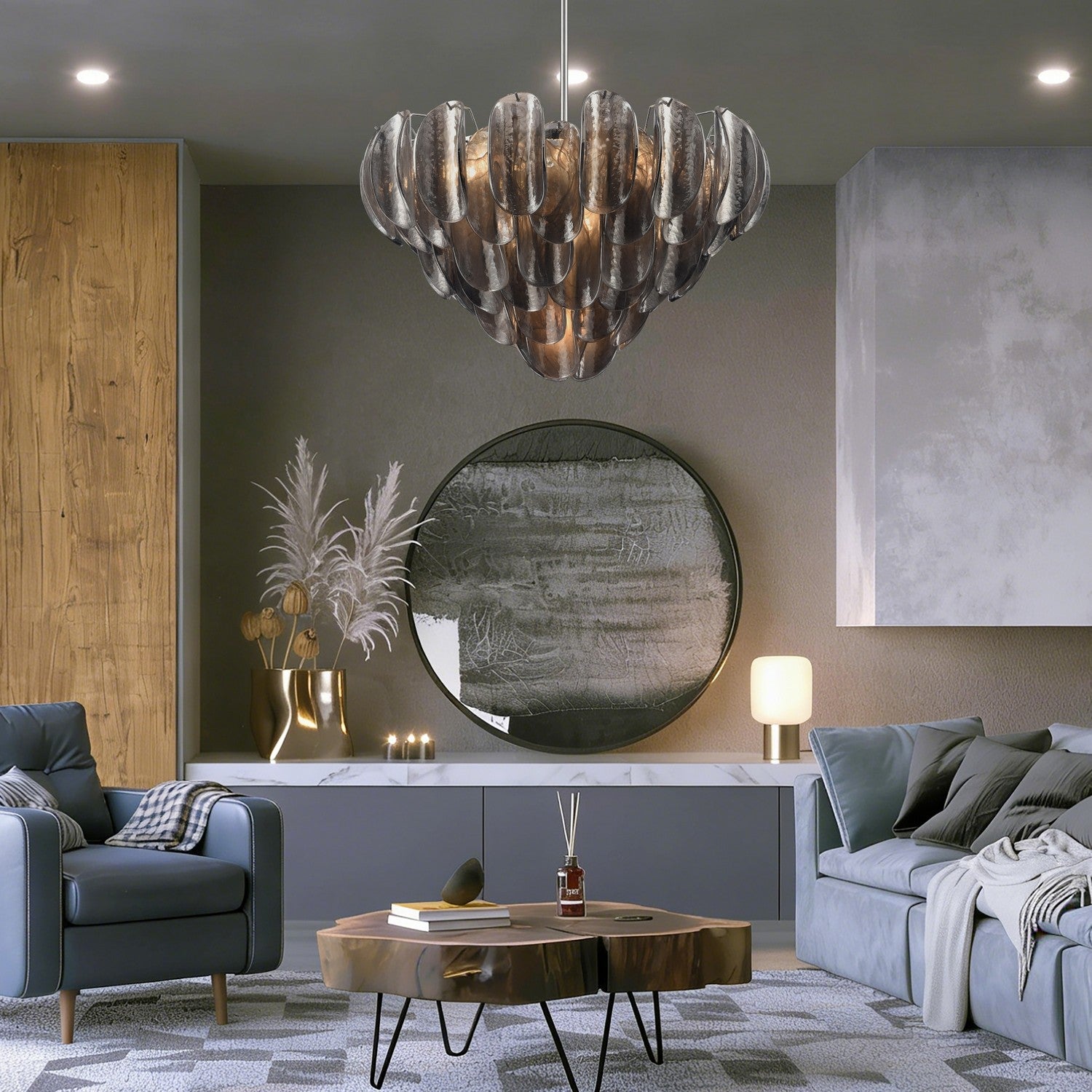 Arabela Lighting - 85511-13 - Luminaire 13 lumières Suspension - Château - Chrome poli