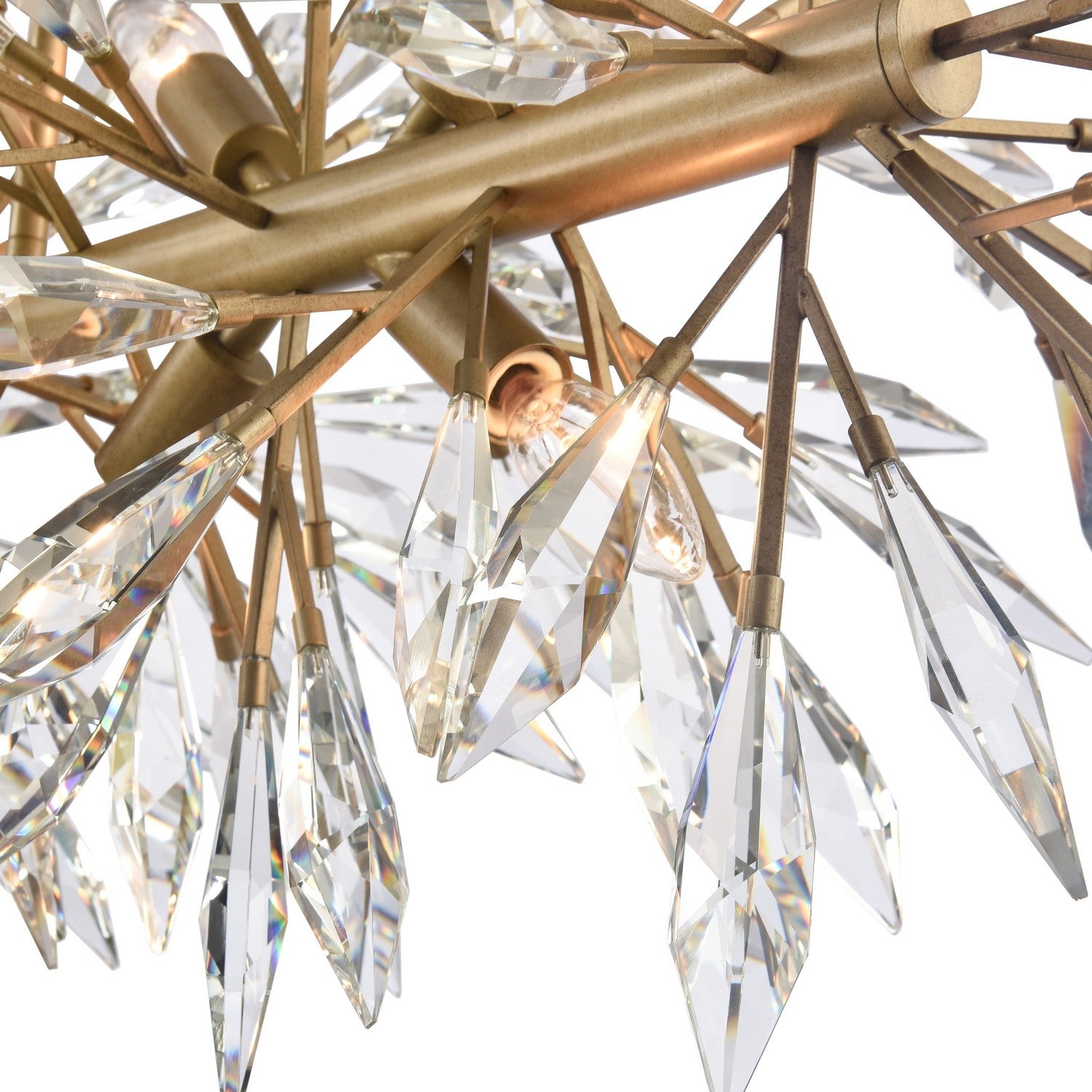 Arabela Lighting - 85420-12 - 12 Light Linear Chandelier - Crystal Fusion - Peruvian Gold