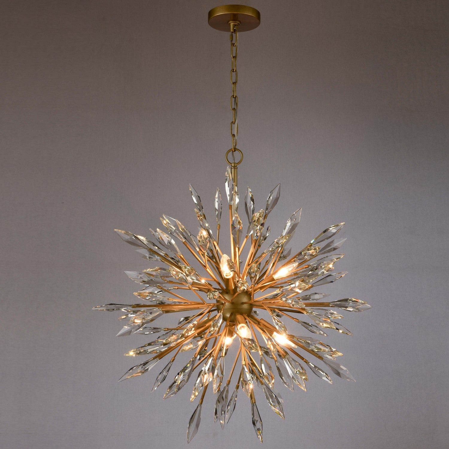 Arabela Lighting - 85421-8 - Huit lampes Suspendu - Fusion de cristaux - Or péruvien