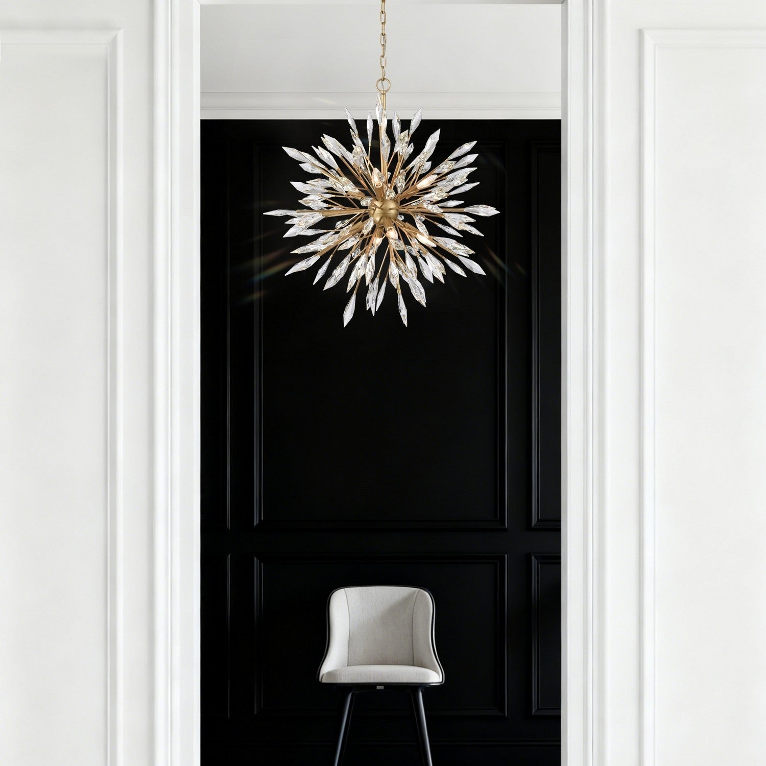 Arabela Lighting - 85421-8 - Huit lampes Suspendu - Fusion de cristaux - Or péruvien