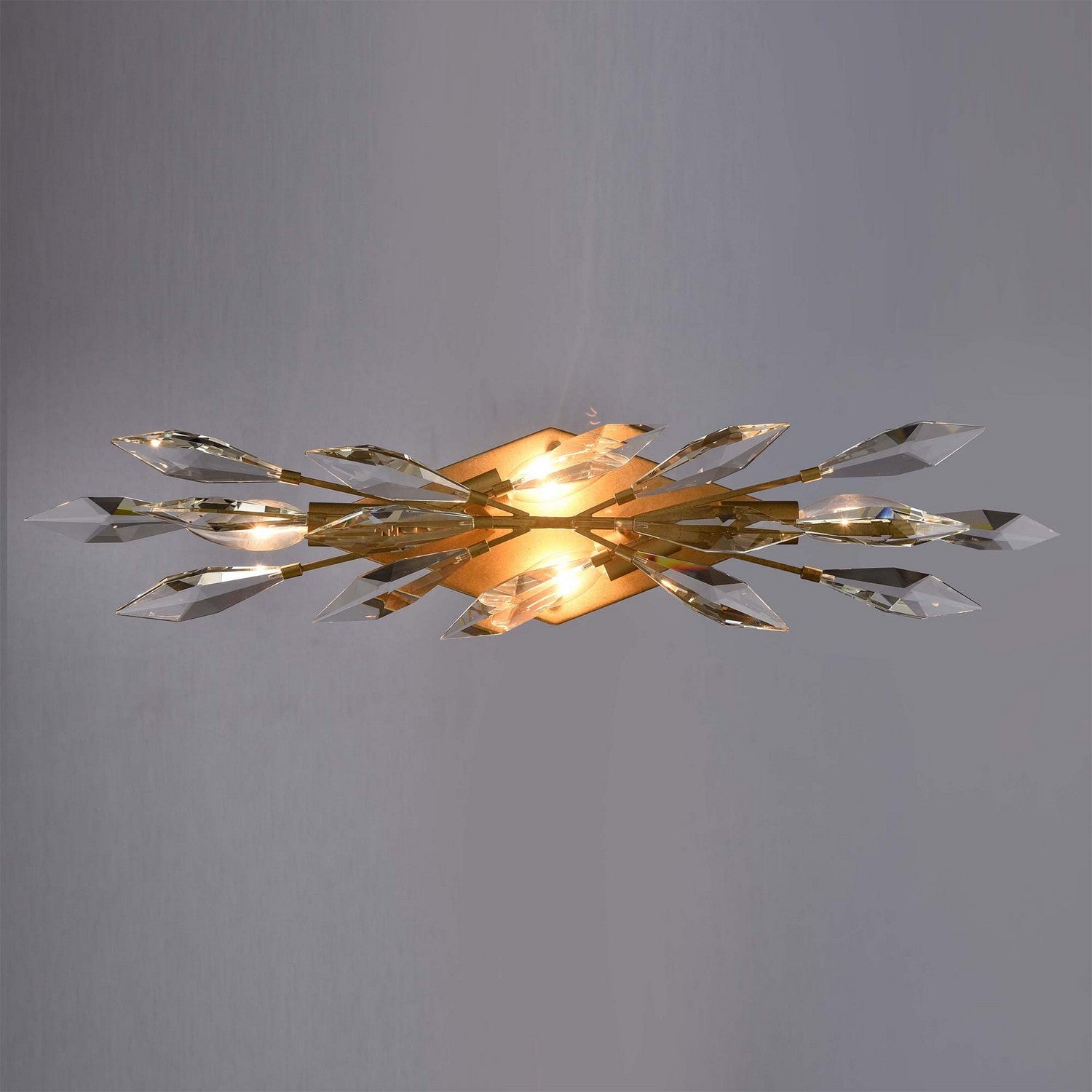 Arabela Lighting - 85426-4 - Applique murale à quatre lumières - Crystal Fusion - Or péruvien