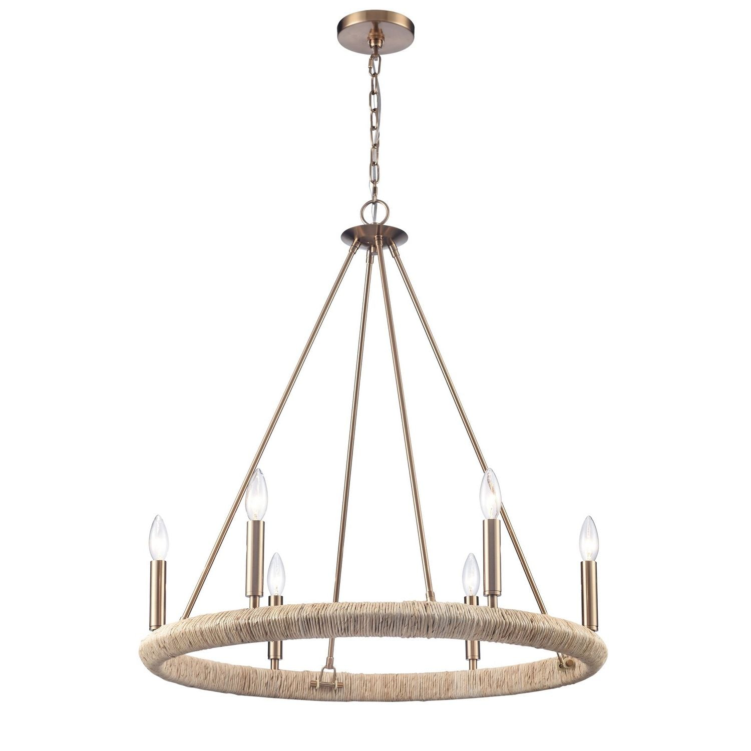 Arabela Lighting - 85431-6 - Six lampes Suspendu - Cabane - Or laqué